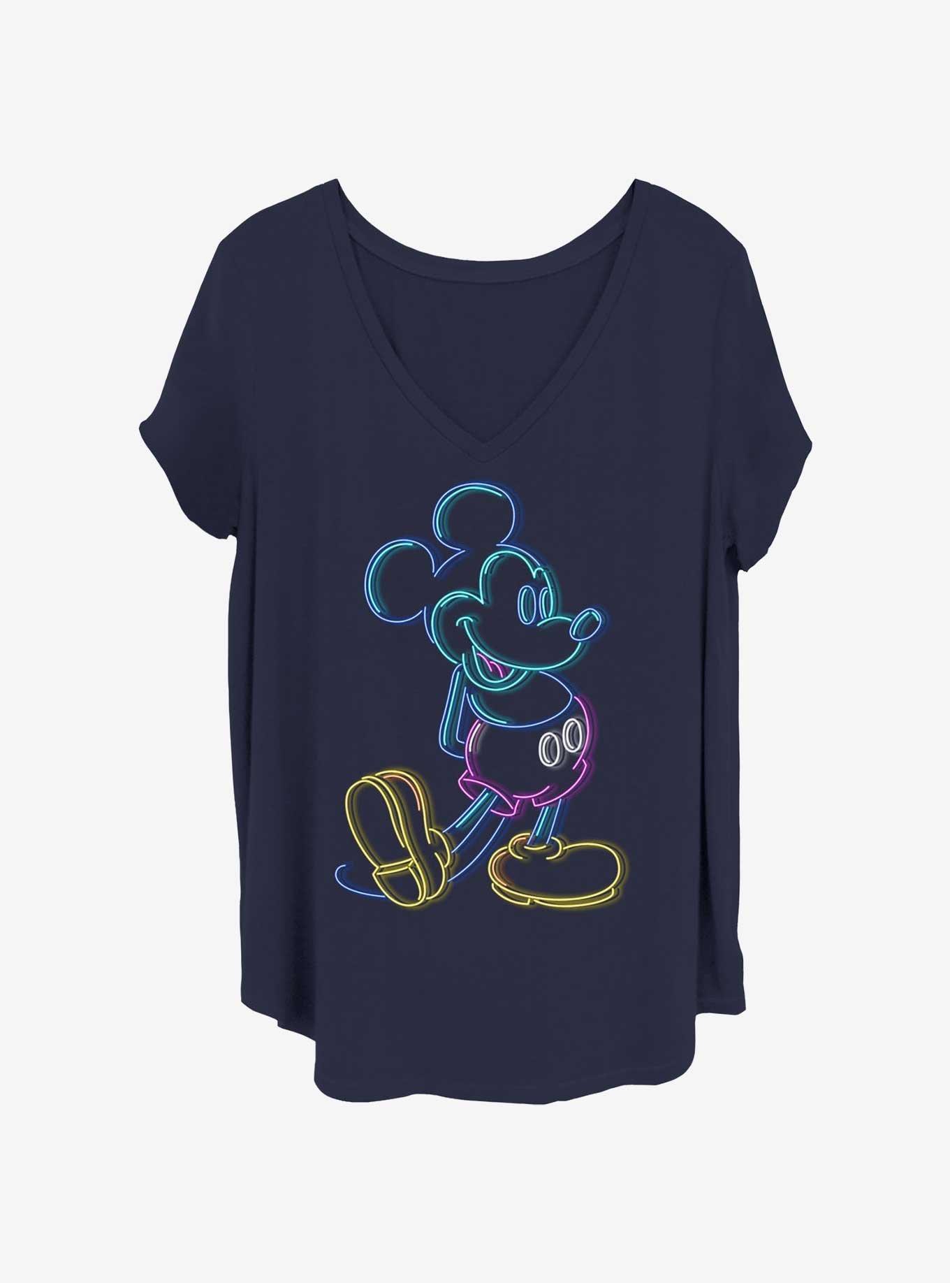 Disney Mickey Mouse Neon Mickey Womens T-Shirt Plus Size, , hi-res