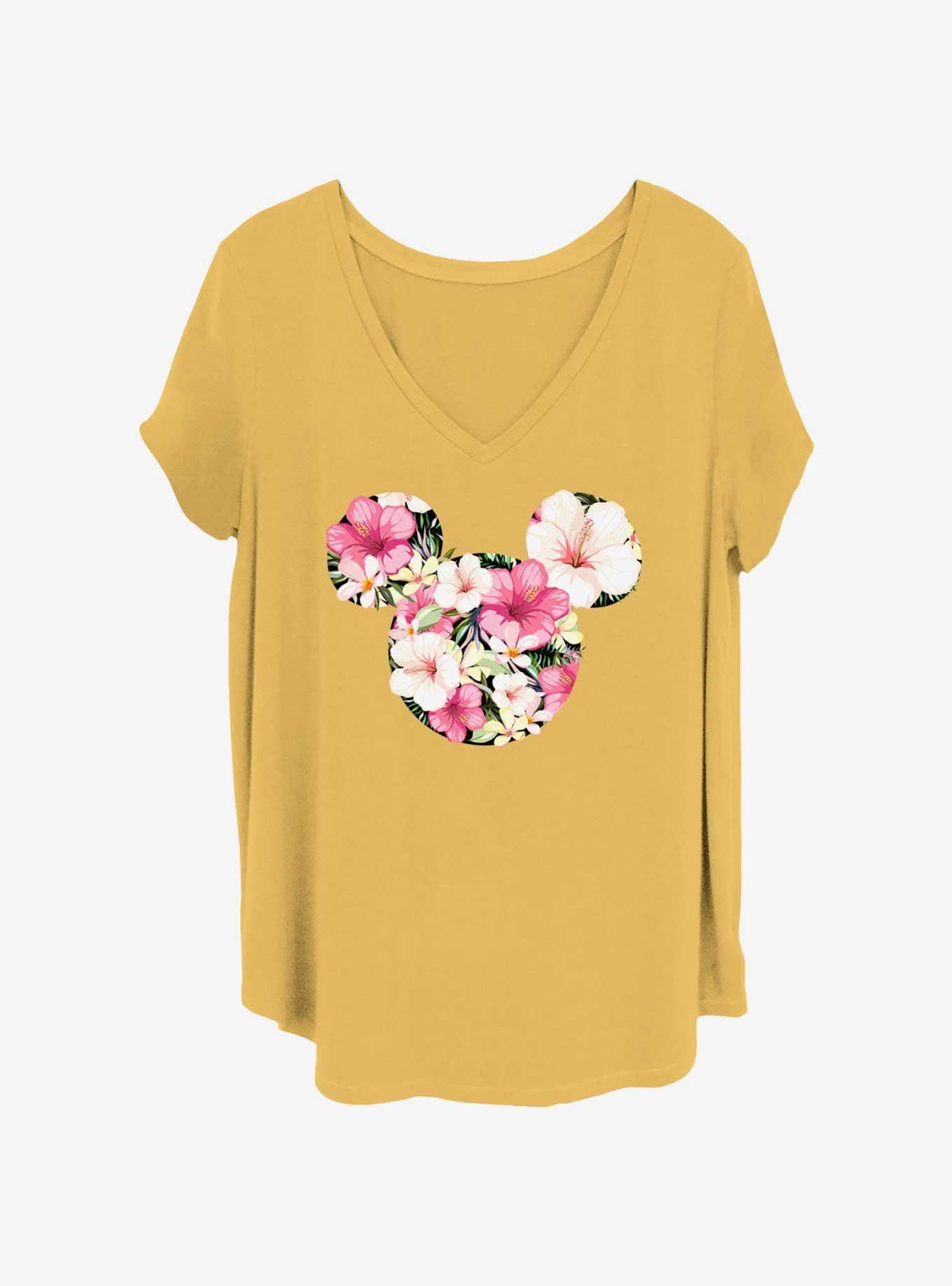 Disney Mickey Mouse Tropical Mouse Womens T-Shirt Plus Size
