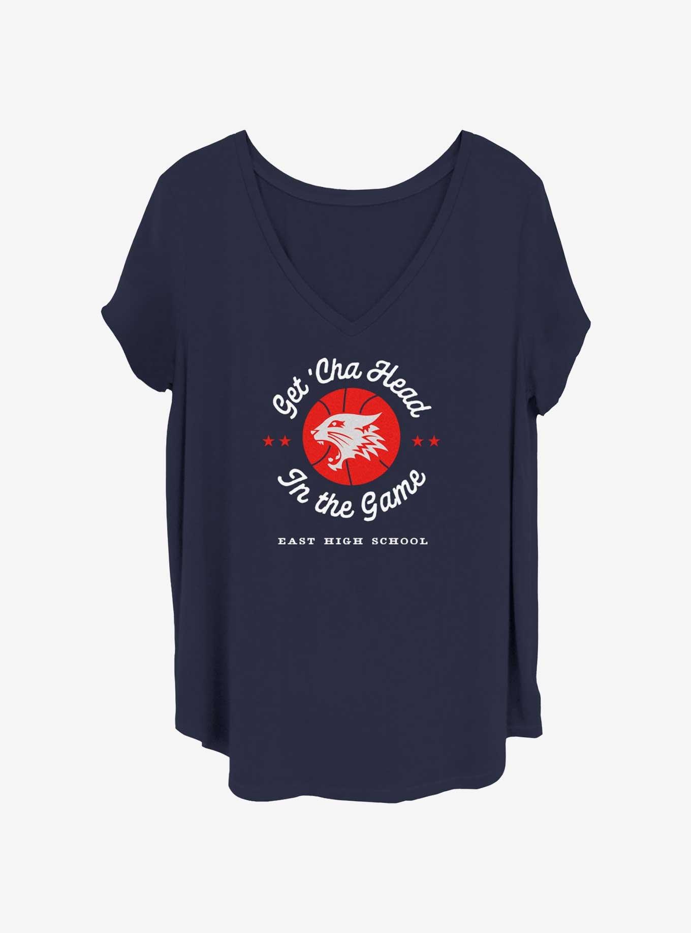 Disney High School Musical Head In The Game Womens T-Shirt Plus Size, NAVY, hi-res