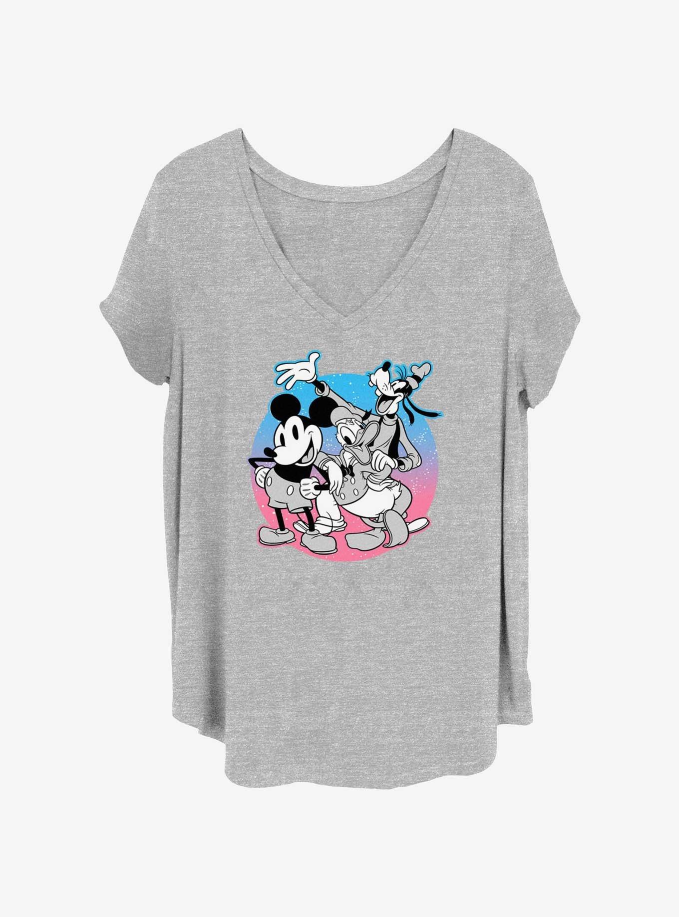 Disney Mickey Mouse Group Pose Girls T-Shirt Plus Size, , hi-res