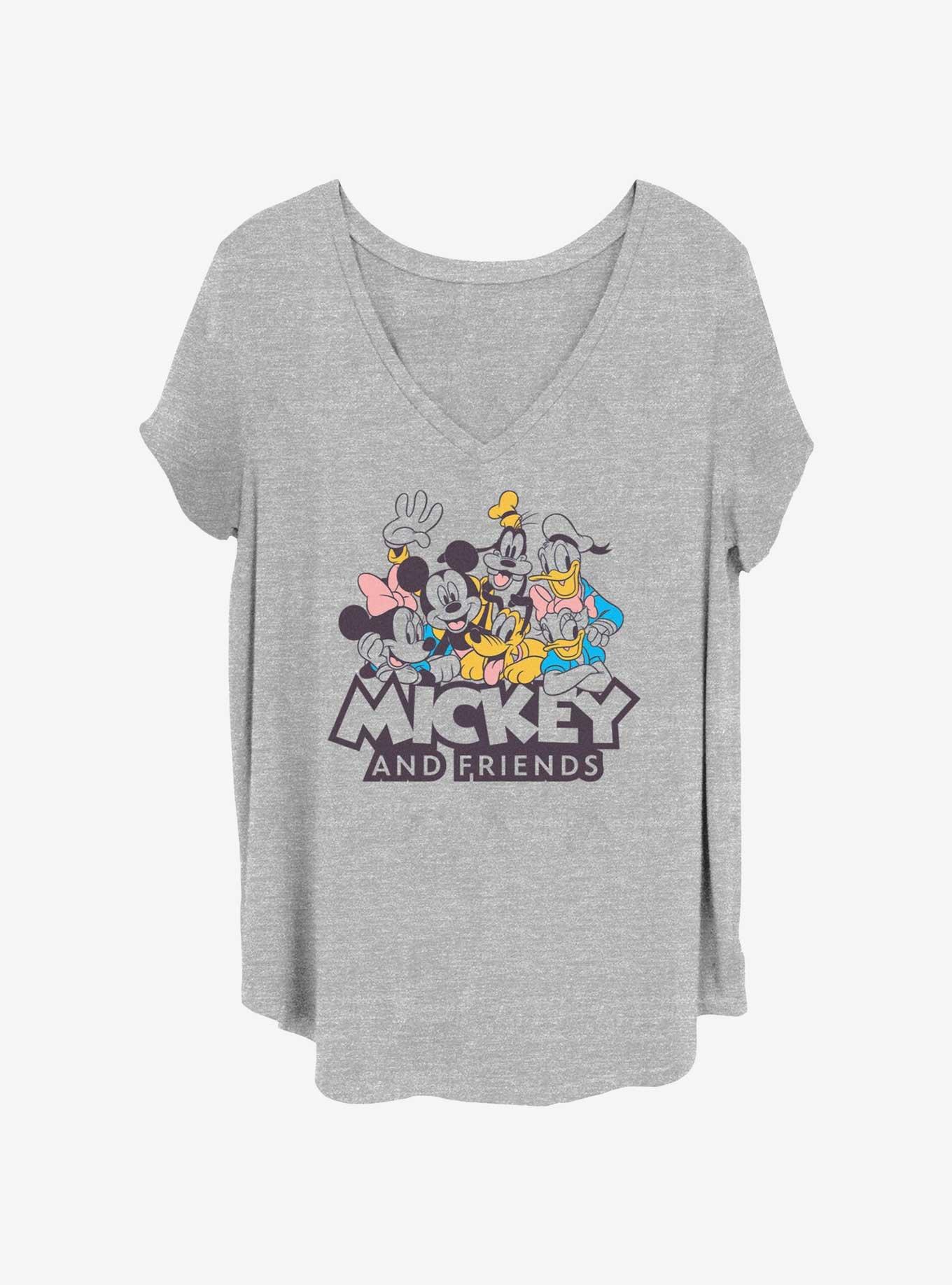 Disney Mickey Mouse Mickey Mound Womens T-Shirt Plus Size, HEATHER GR, hi-res