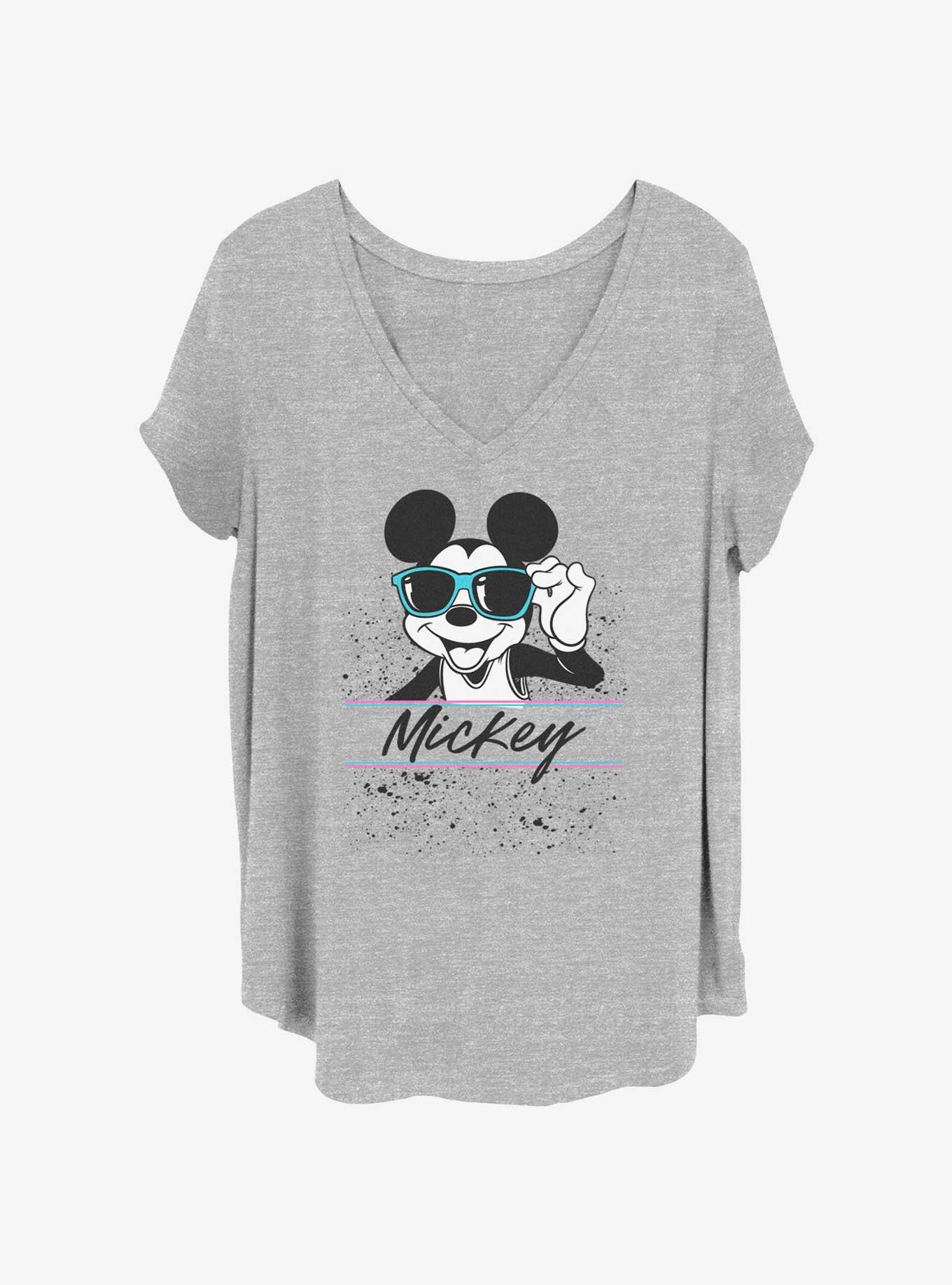 Disney Mickey Mouse 90's Mickey Girls T-Shirt Plus Size, HEATHER GR, hi-res