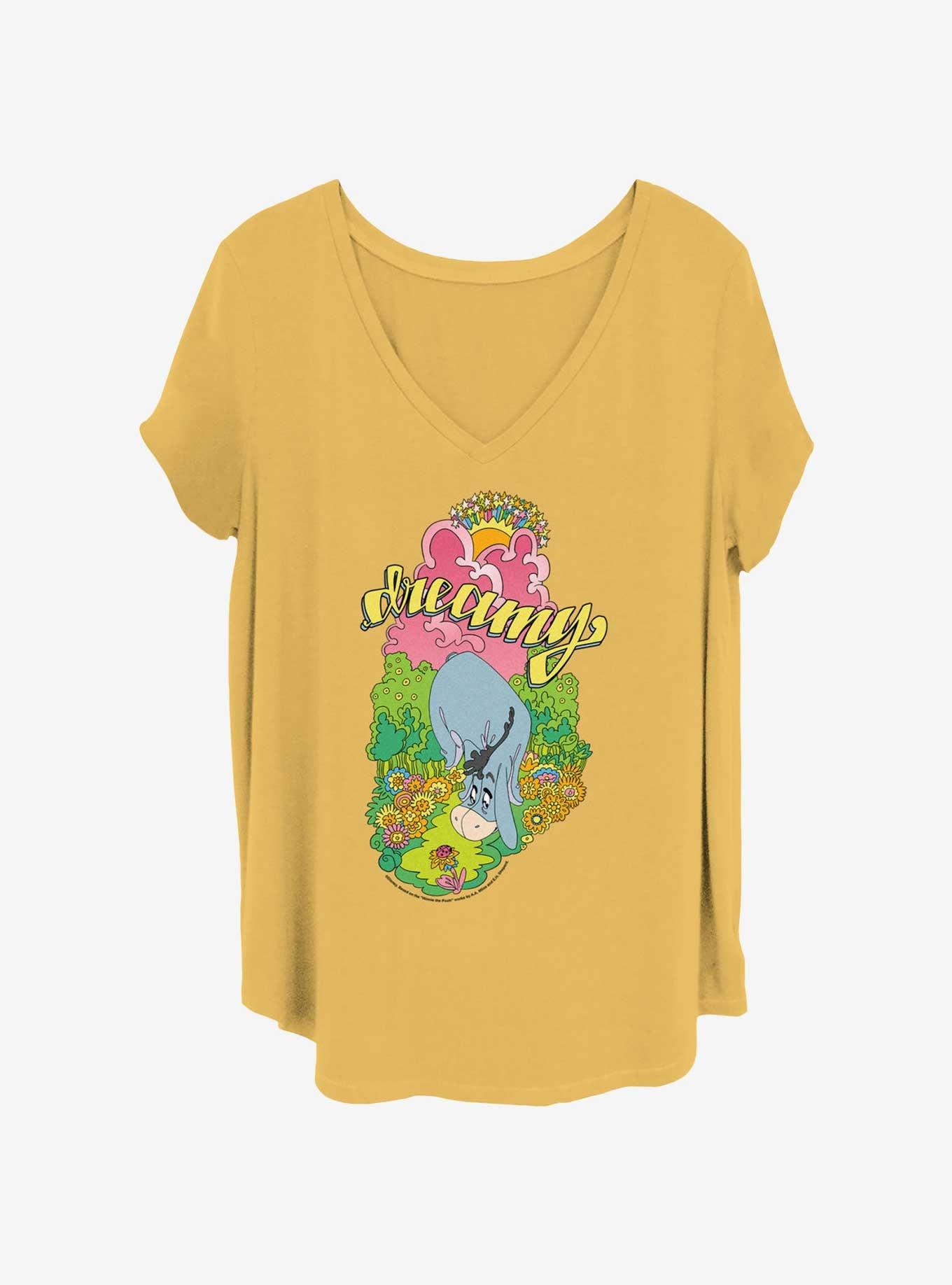 Disney Winnie The Pooh Groovy Eeyore Womens T-Shirt Plus Size