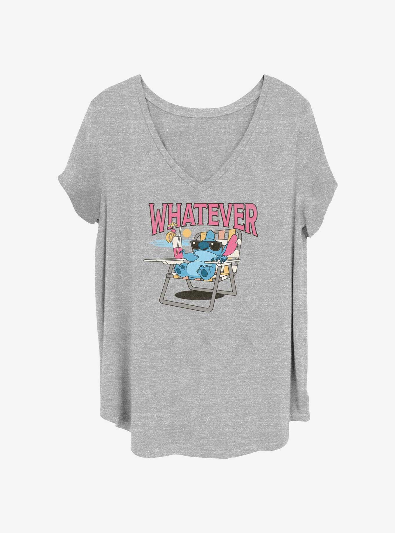 Disney Lilo & Stitch Whatever Stitch Womens T-Shirt Plus Size, HEATHER GR, hi-res