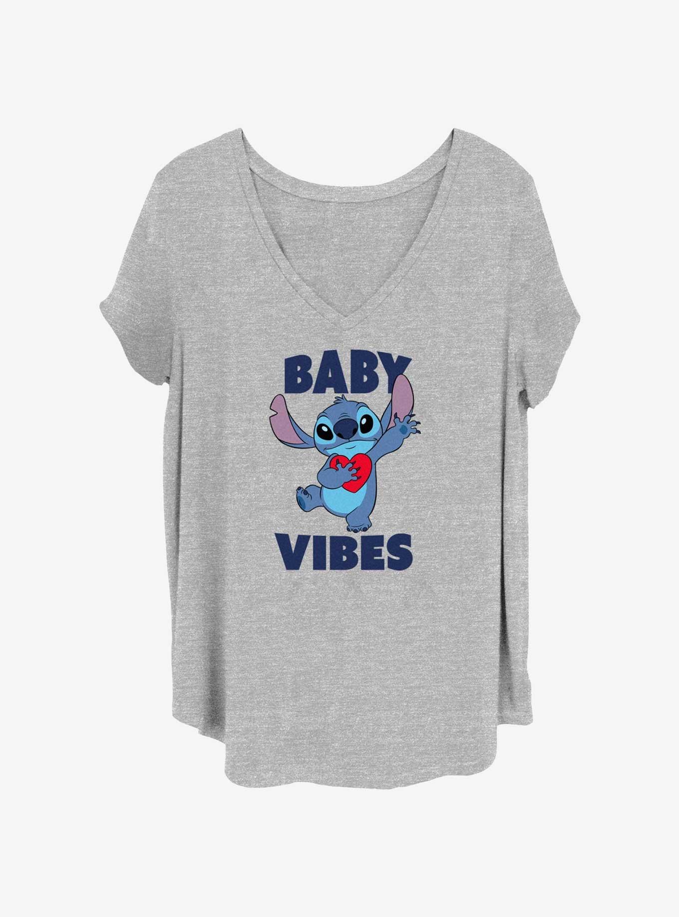 Disney Lilo & Stitch Baby Vibes Here Womens T-Shirt Plus Size, , hi-res