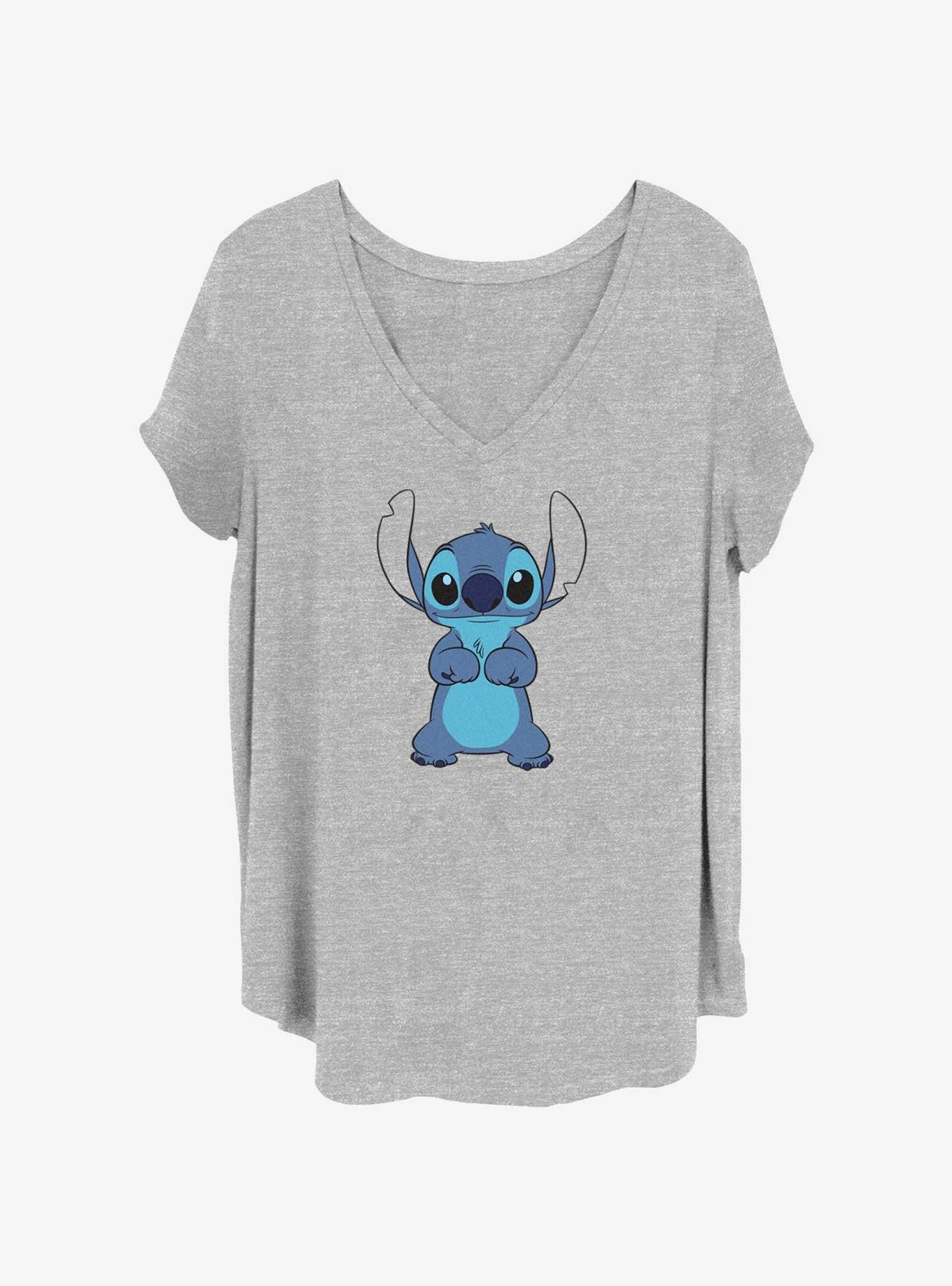 Disney Lilo & Stitch Adorable Stitch Girls T-Shirt Plus Size, HEATHER GR, hi-res