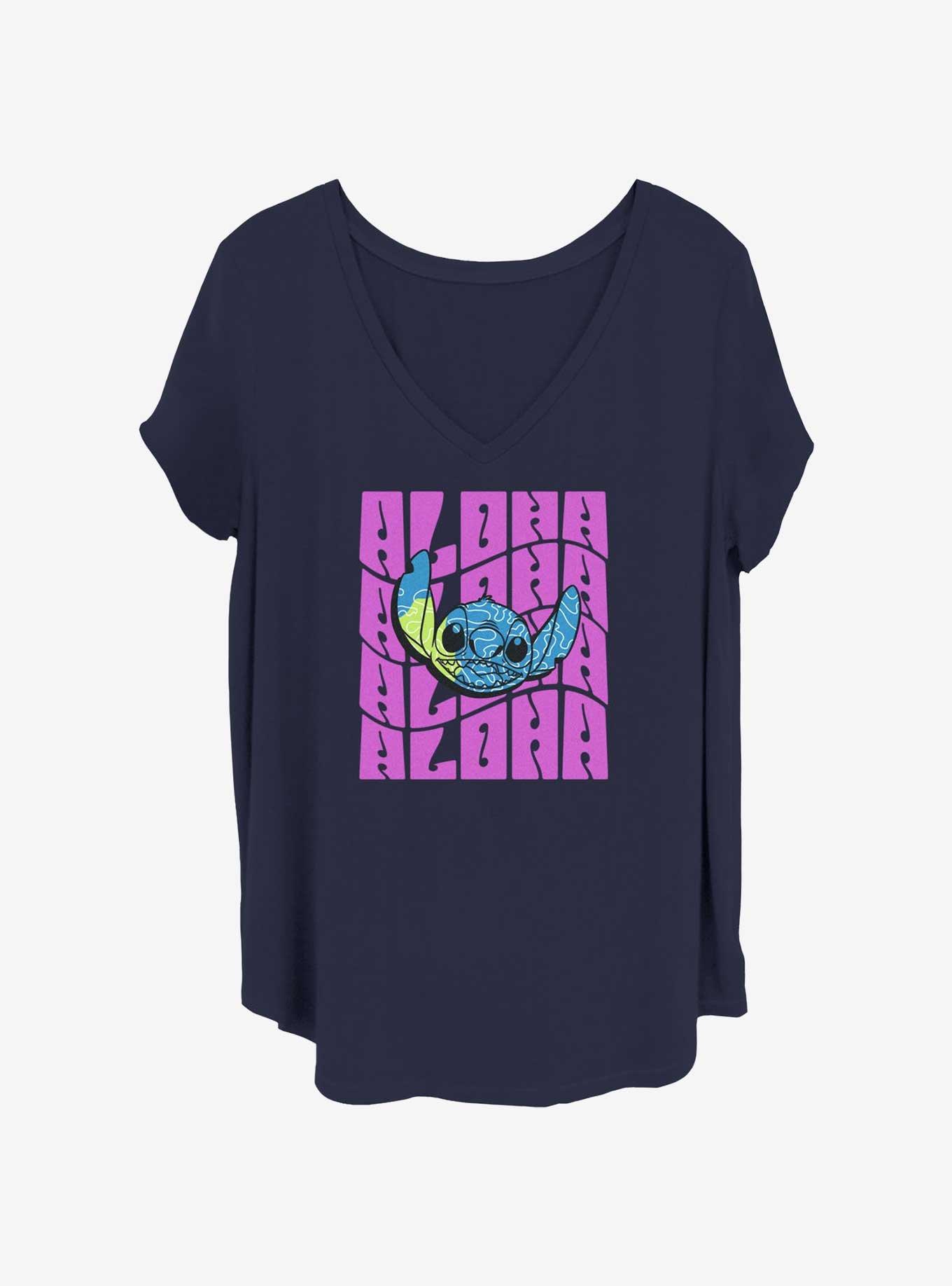 Disney Lilo & Stitch Aloha Repeat Womens T-Shirt Plus Size, , hi-res