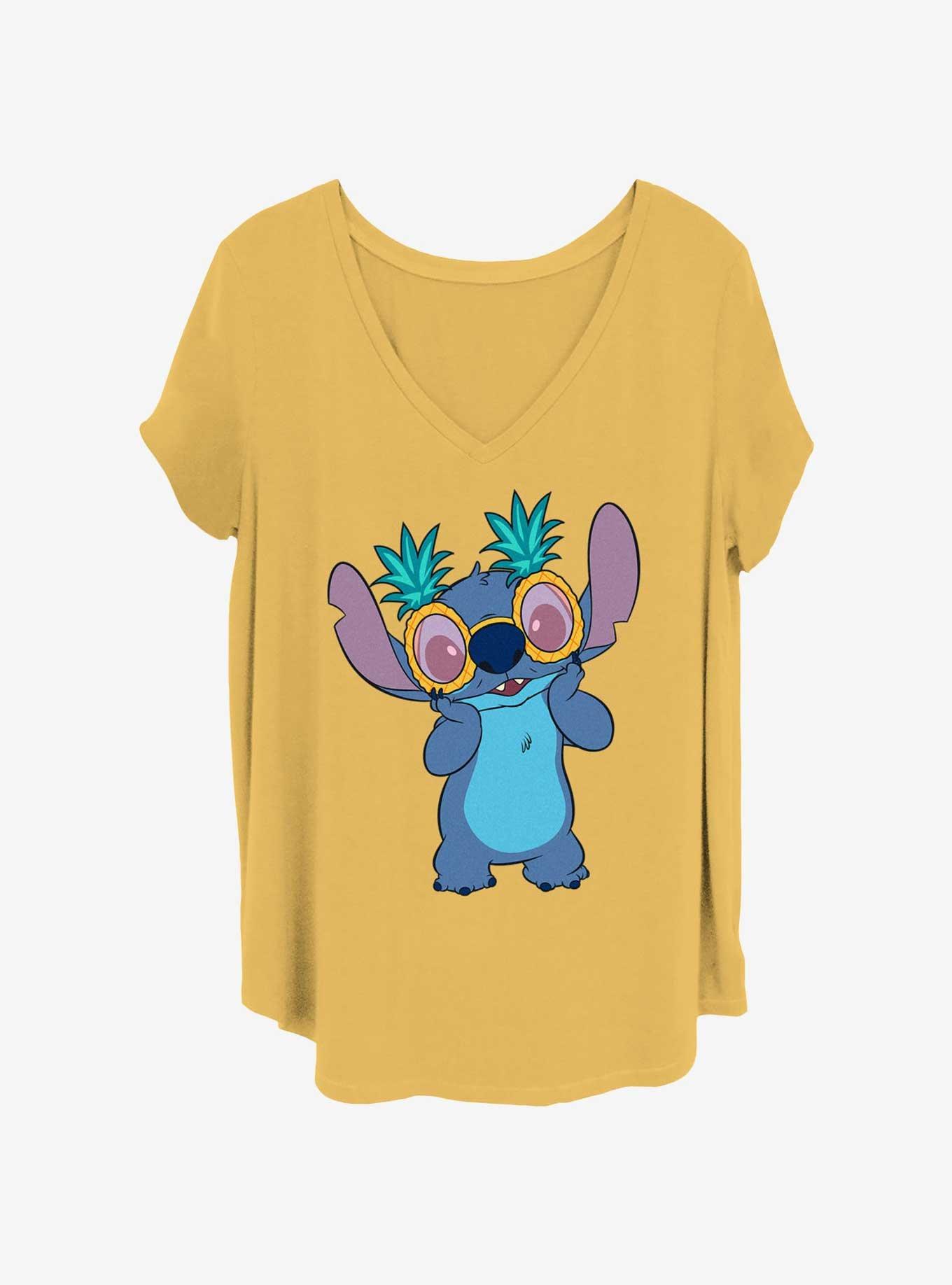 Disney Lilo & Stitch Pineapple Glasses Womens T-Shirt Plus Size, OCHRE, hi-res