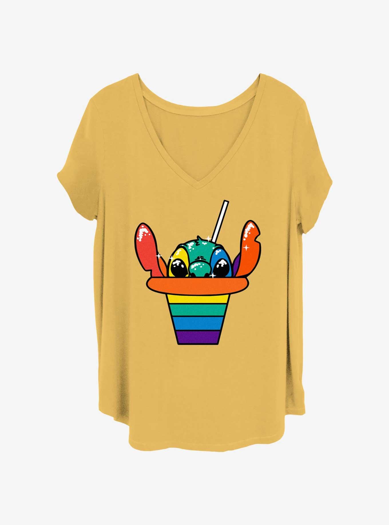 Disney Lilo & Stitch Rainbow Shave Ice Stitch Womens T-Shirt Plus Size, , hi-res