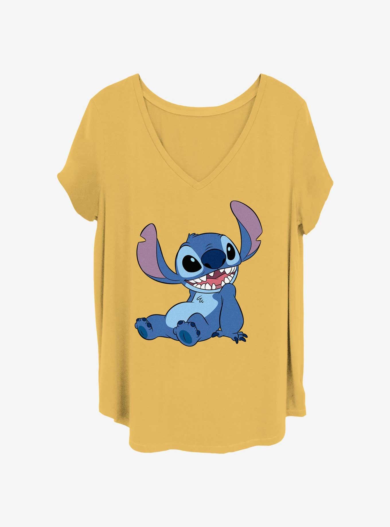 Disney Lilo & Stitch Silly Stitch Pose Womens T-Shirt Plus Size, OCHRE, hi-res