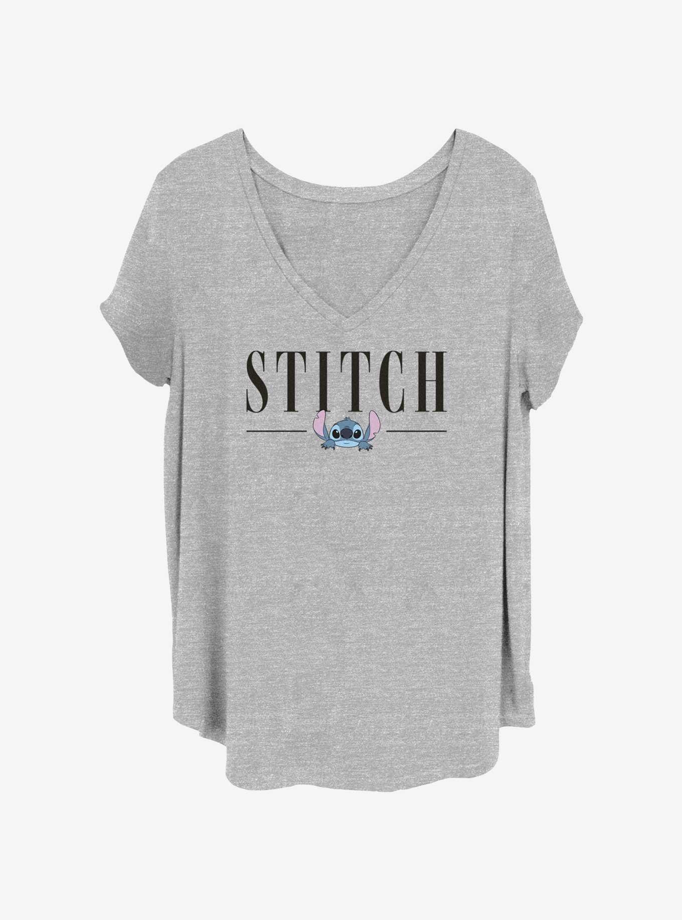 Disney Lilo & Stitch Title Womens T-Shirt Plus Size, HEATHER GR, hi-res