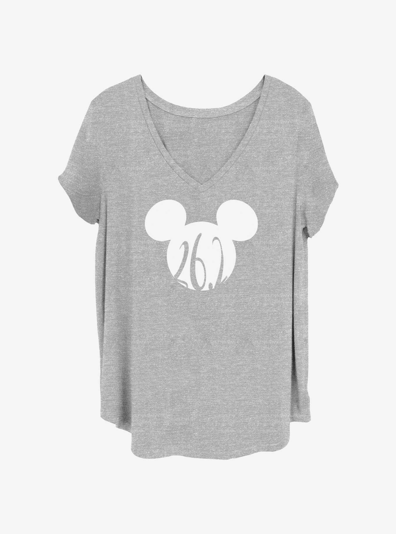 Disney Mickey Mouse Mickey 26.2 Ears Womens T-Shirt Plus Size, HEATHER GR, hi-res