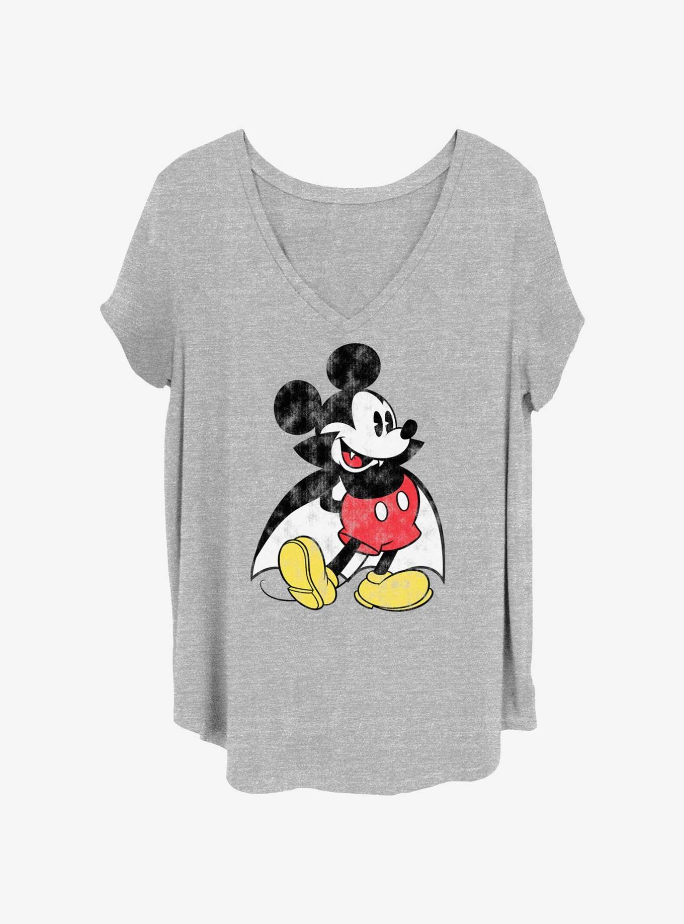 Disney Mickey Mouse Standing Vampire Womens T-Shirt Plus Size, HEATHER GR, hi-res