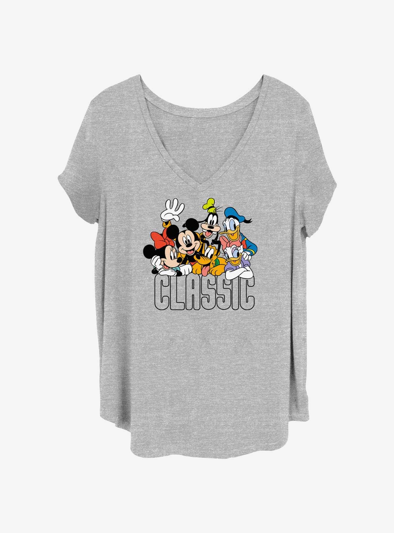 Disney Mickey Mouse Mickey Classic Friends Womens T-Shirt Plus Size