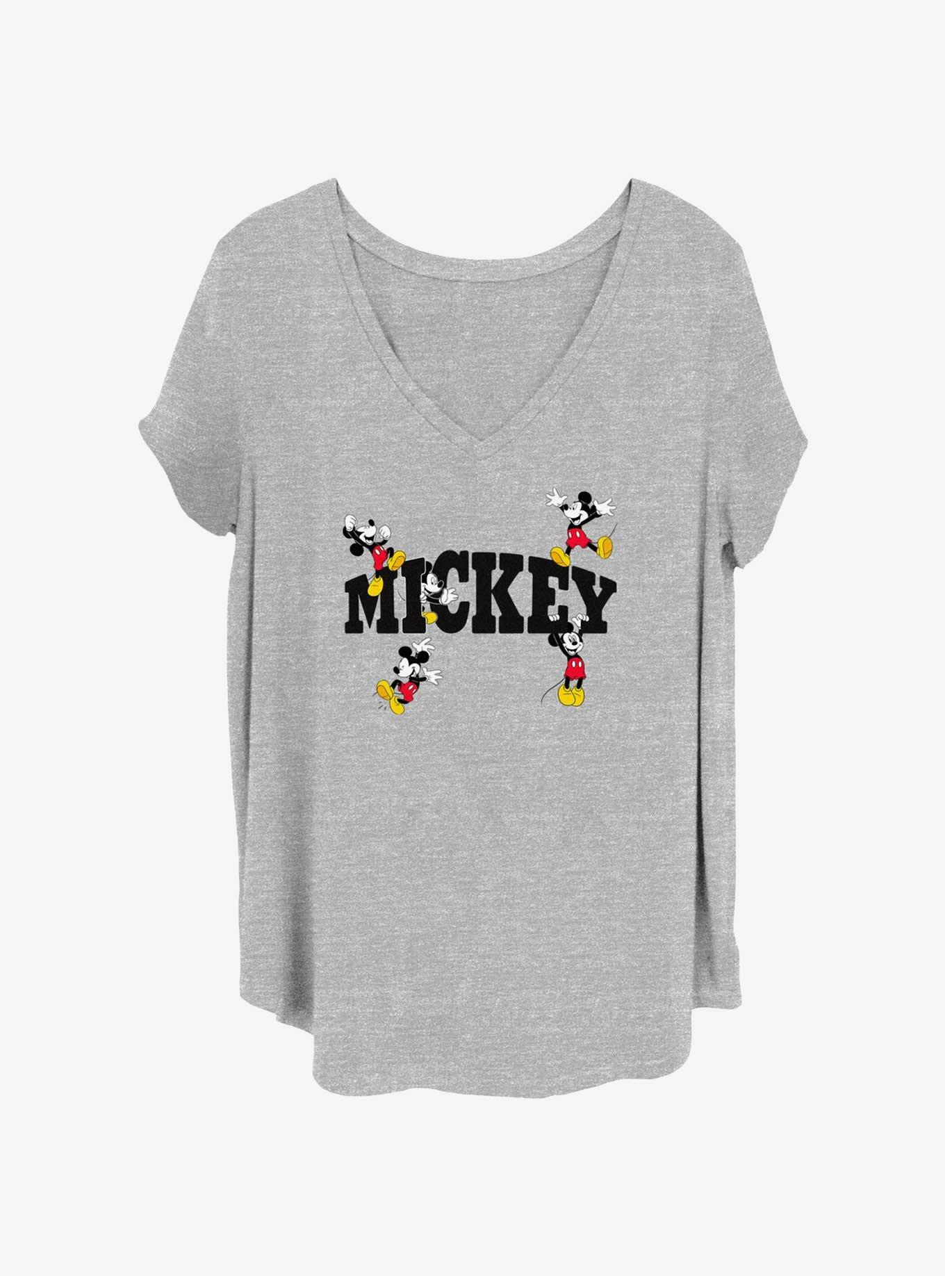 Disney Mickey Mouse Mickey Hang Around Womens T-Shirt Plus Size, HEATHER GR, hi-res