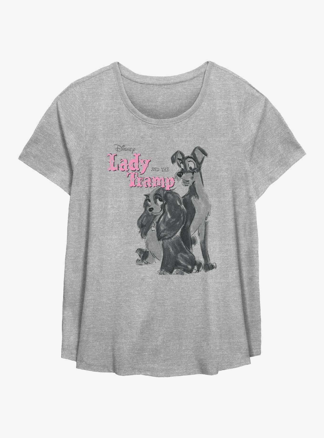 Disney Lady And The Tramp Lady And Tramp Concept Womens T-Shirt Plus Size, , hi-res