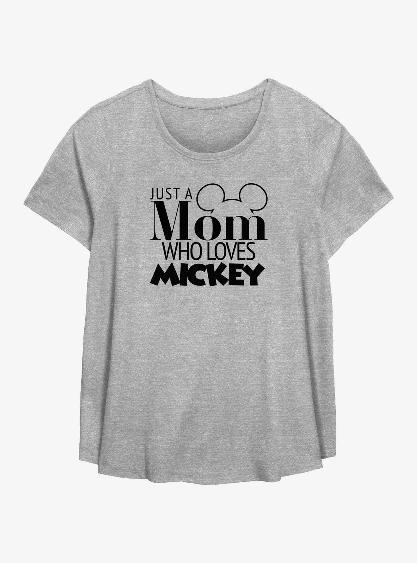 Disney Mickey Mouse Mom Loves Mickey Womens T-Shirt Plus Size, , hi-res