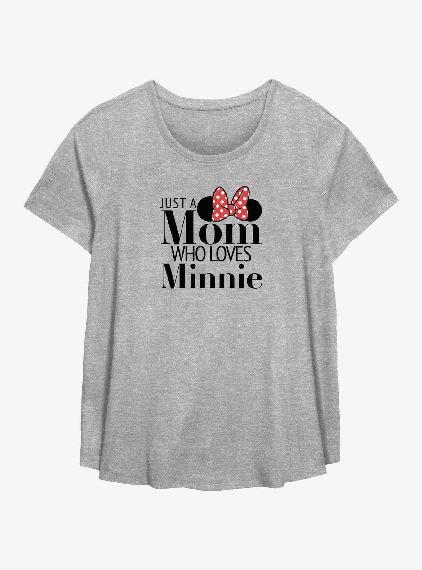 Disney Minnie Mouse Mom Loves Minnie Girls T-Shirt Plus Size, HEATHER GR, hi-res