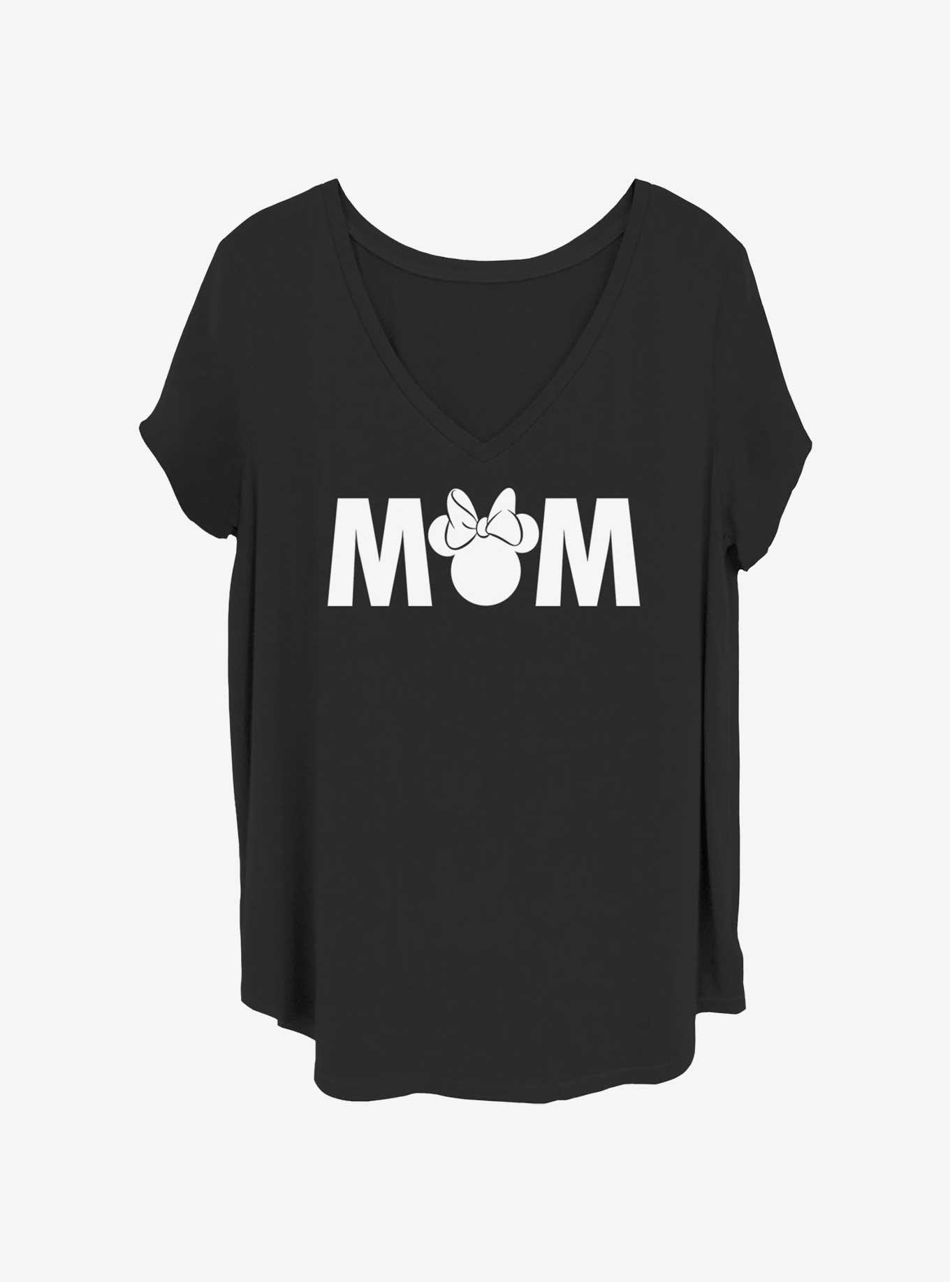 Disney Mickey Mouse Minnie Mom Womens T-Shirt Plus Size, BLACK, hi-res