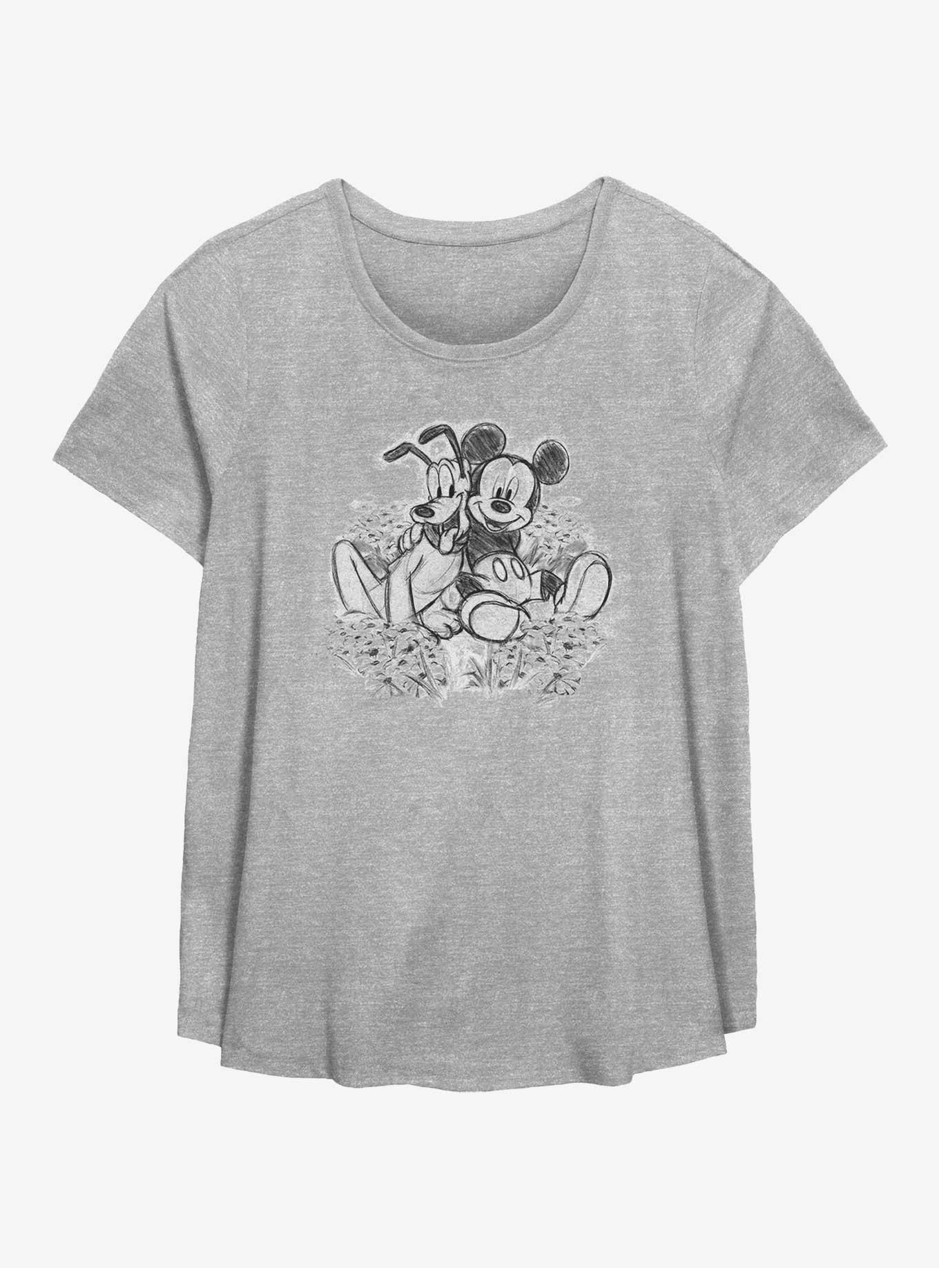 Disney Mickey Mouse Flower Pals Womens T-Shirt Plus