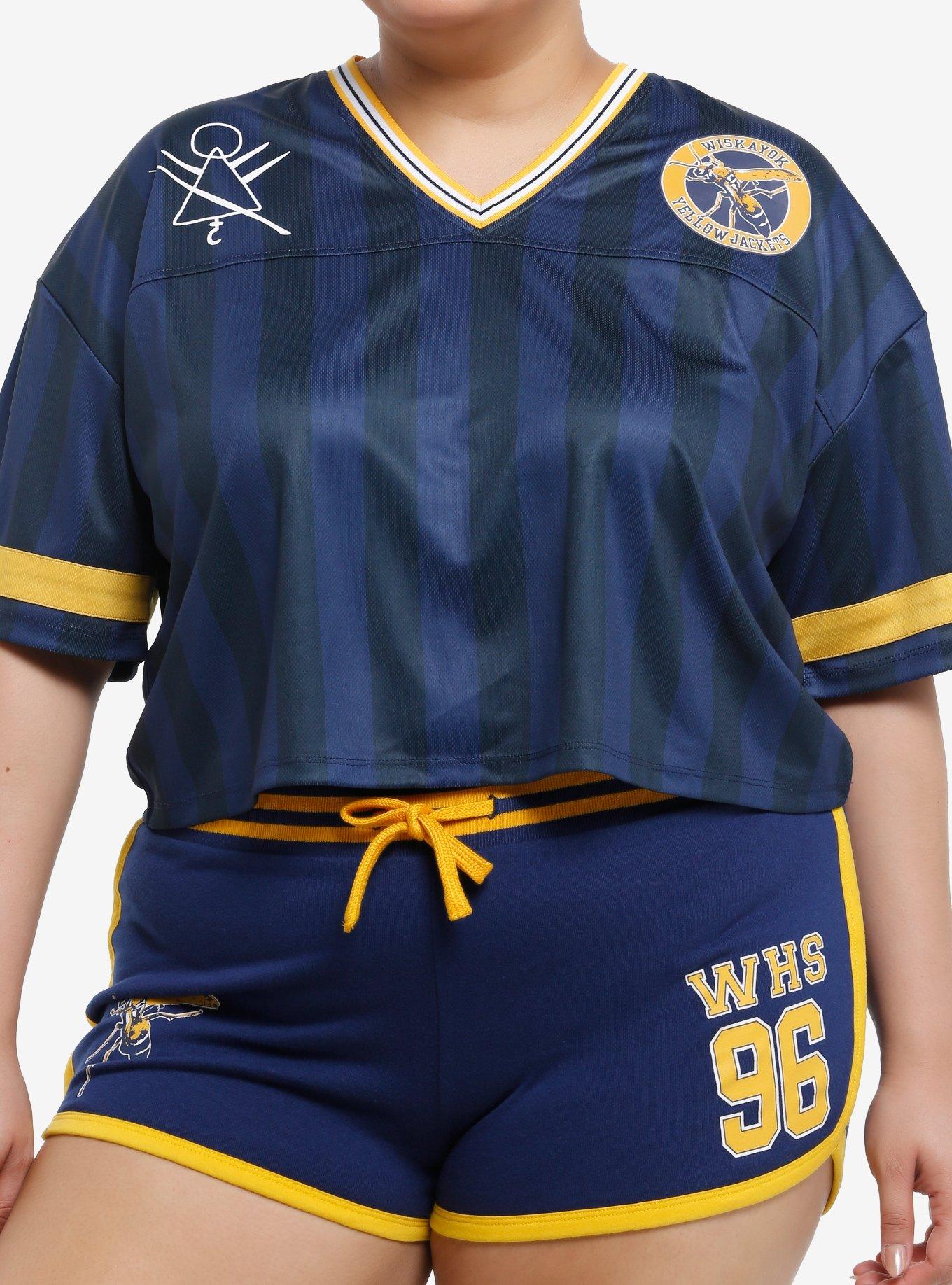 Yellowjackets Soccer Team Girls Crop Jersey Plus Size, , hi-res