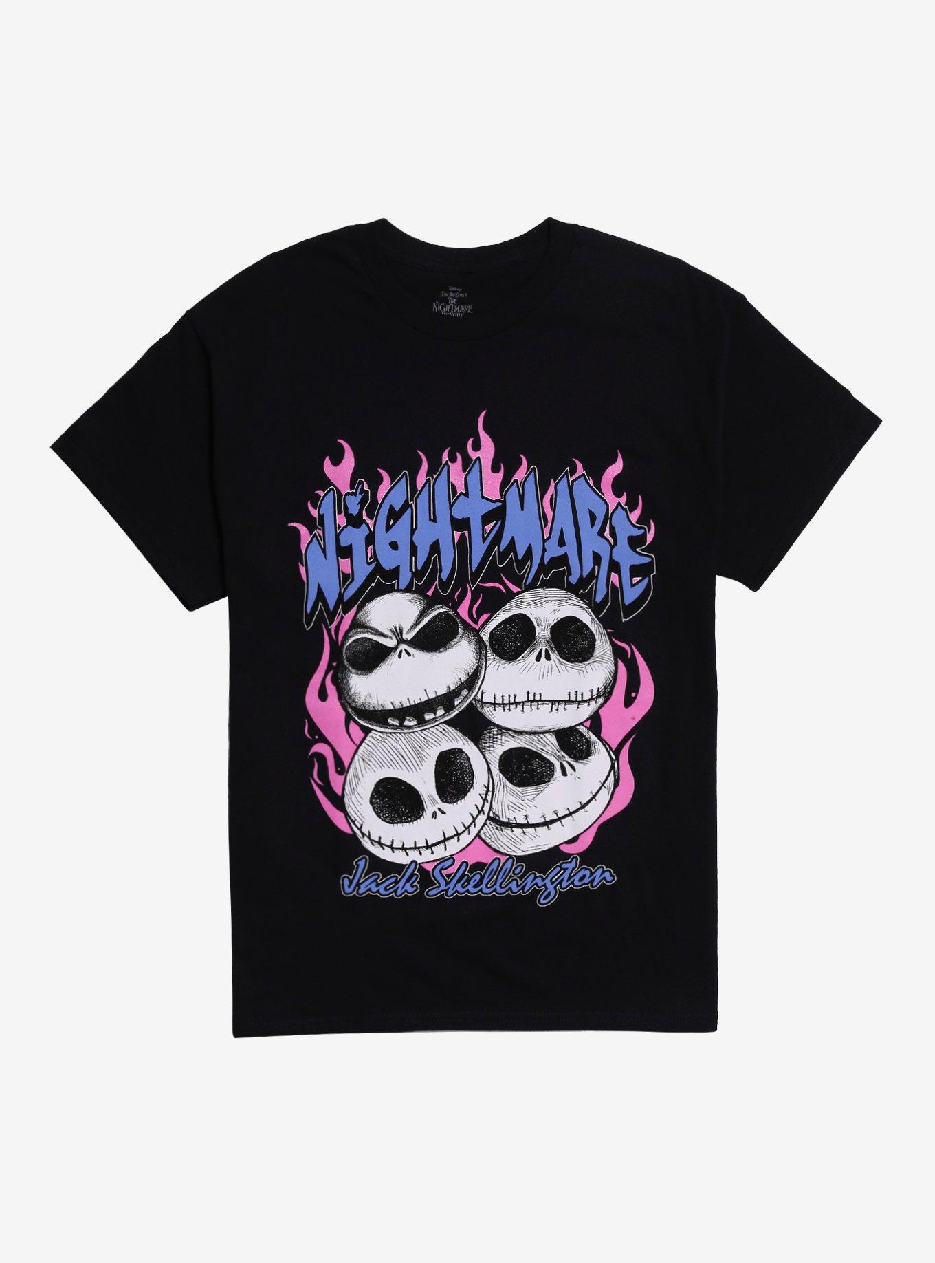 The Nightmare Before Christmas Jack Heads Flame T-Shirt, , hi-res