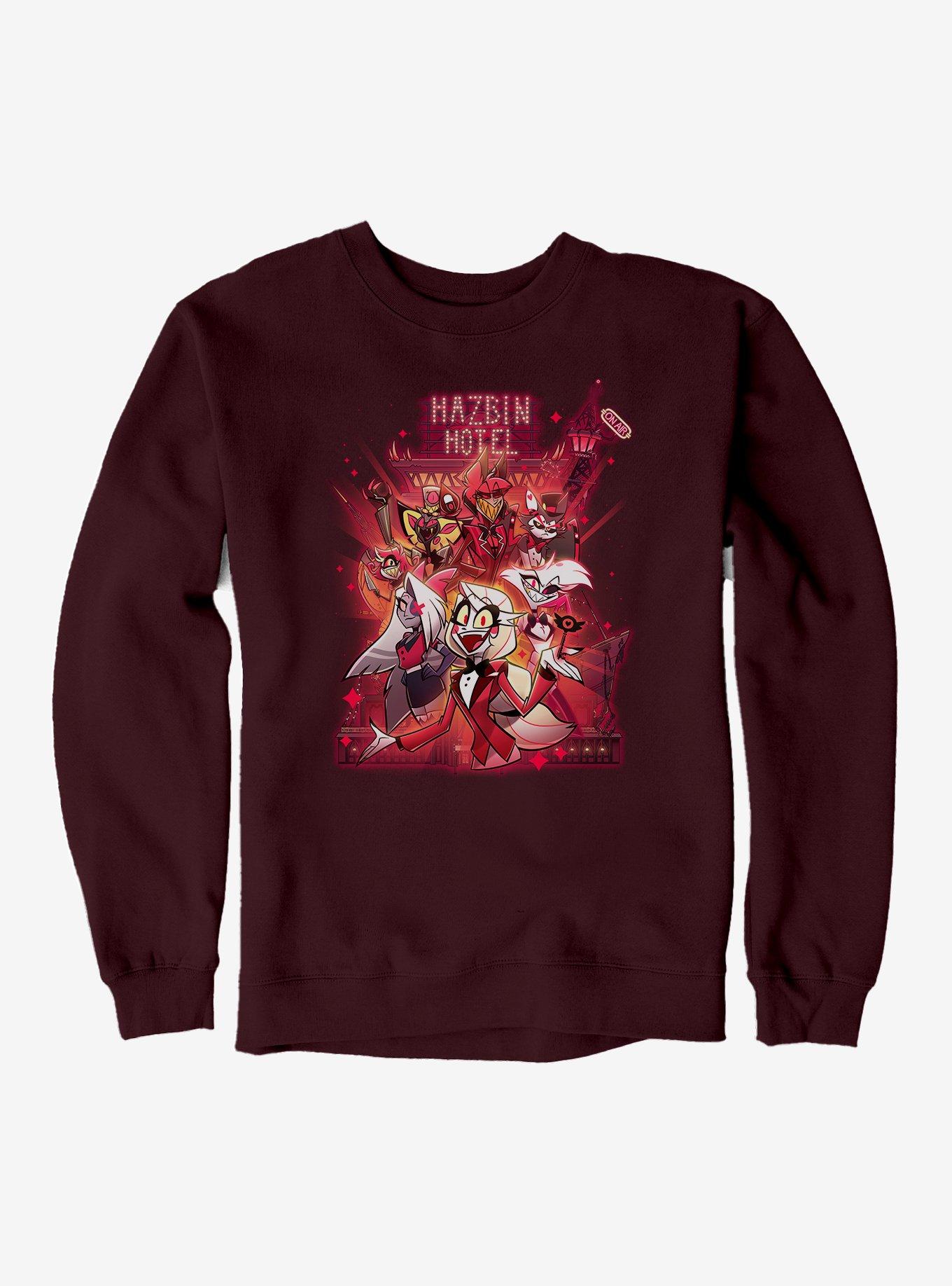 Hazbin Hotel Group Sweatshirt, MAROON, hi-res