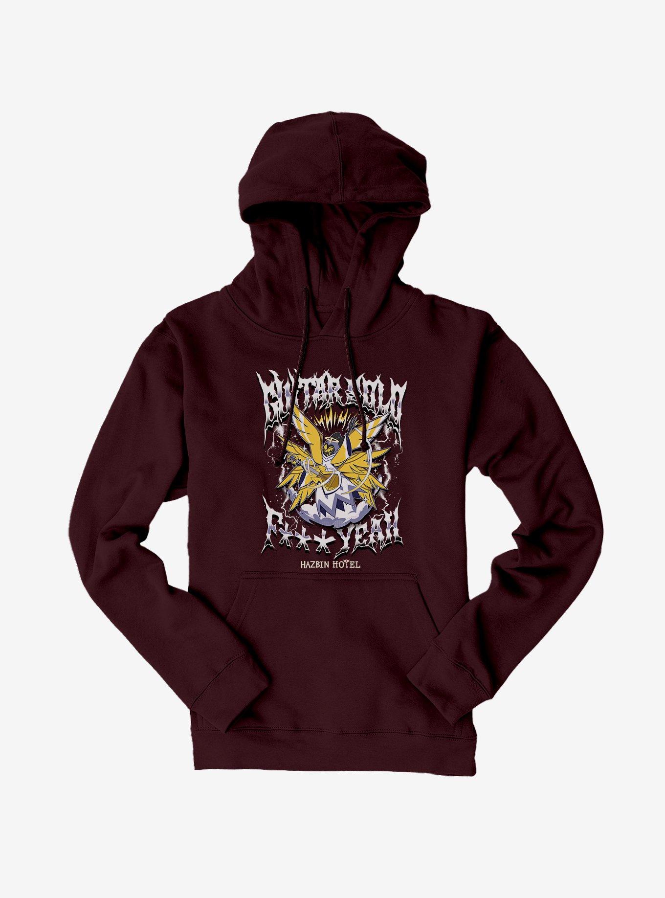 Hazbin Hotel Adam Guitar Solo Hoodie, MAROON, hi-res