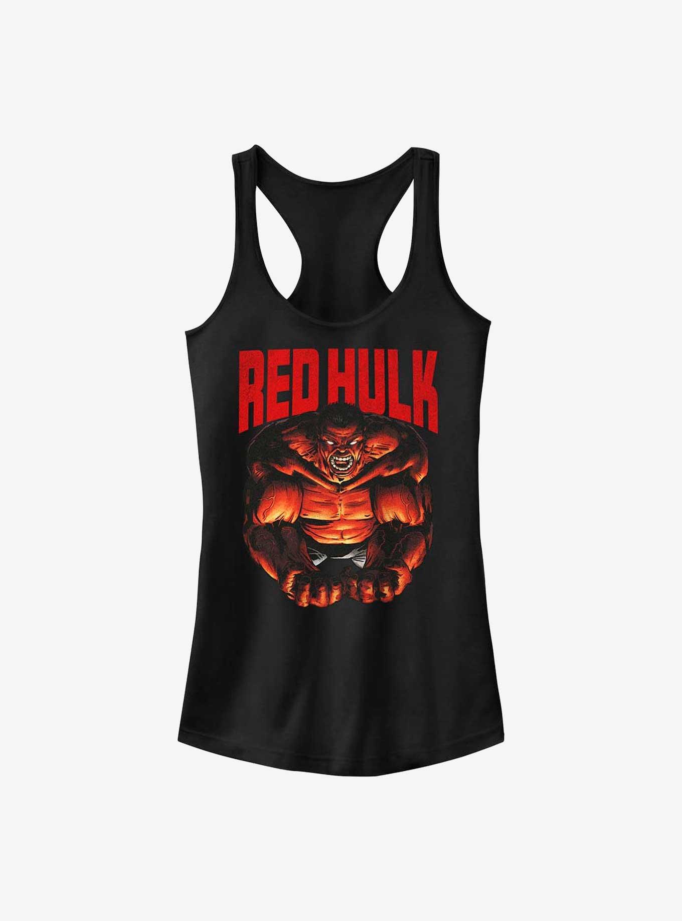 Hulk Hero Lockup Red Girls Tank, BLACK, hi-res