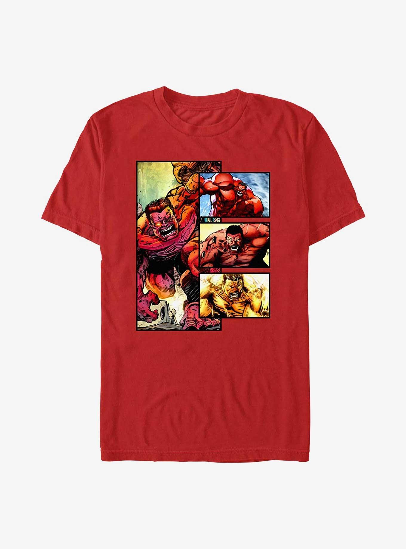 Hulk Red Hulk Panels T-Shirt, RED, hi-res