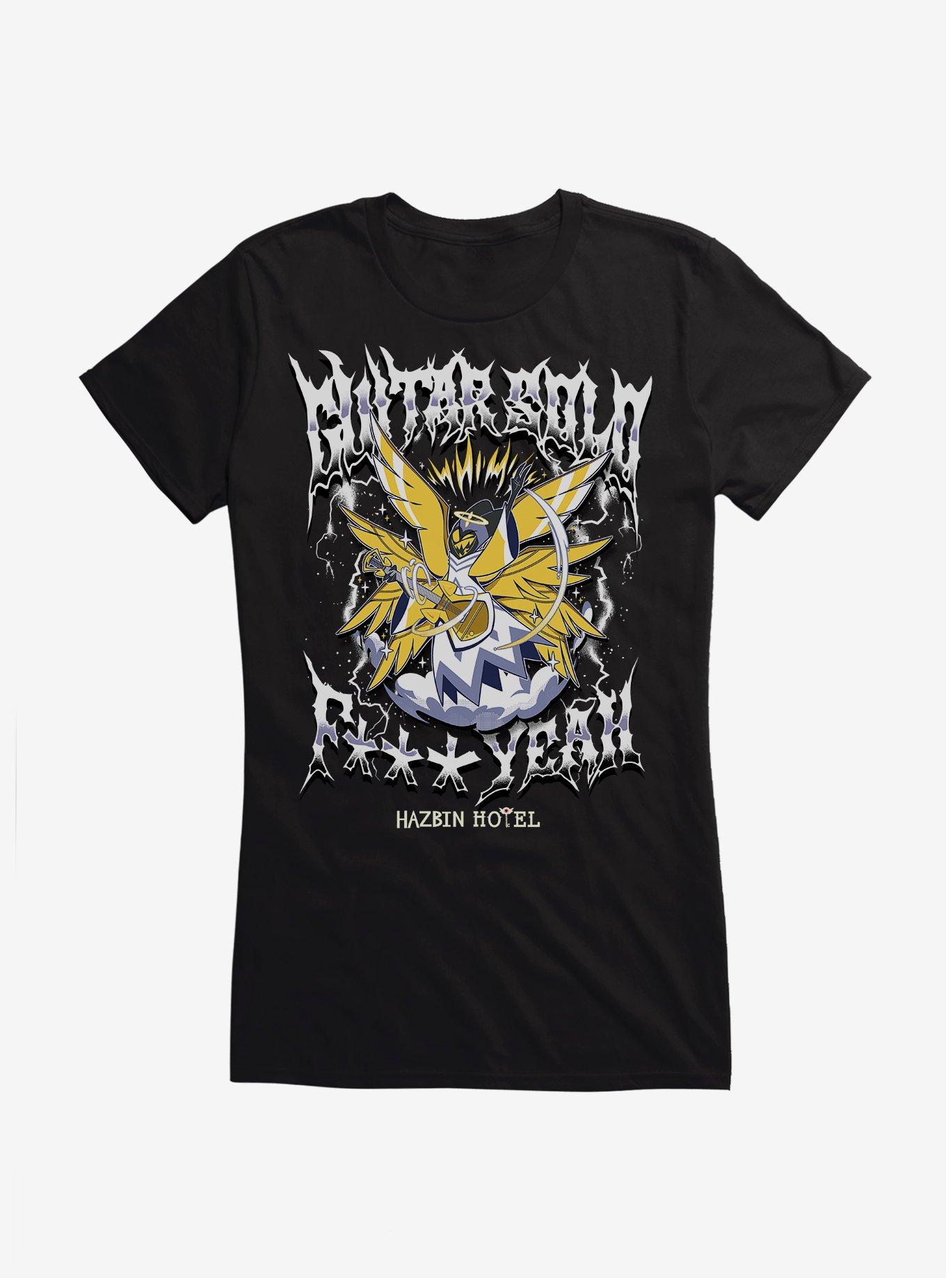 Hazbin Hotel Adam Guitar Solo Girls T-Shirt, BLACK, hi-res