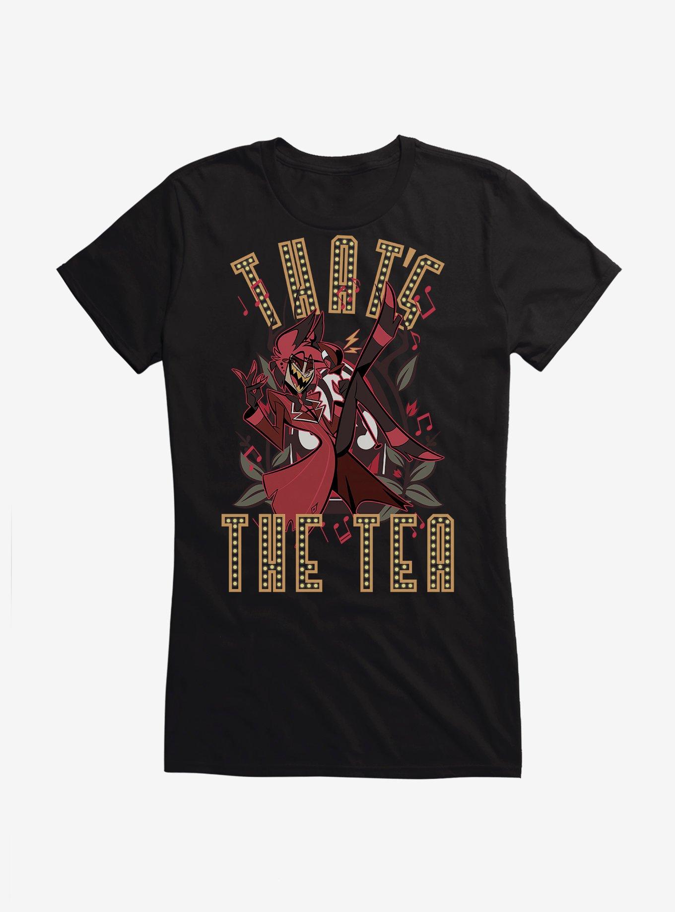 Hot Topic ハズビンホテル アラスター Tシャツ L LG サイズ Hazbin Hotel Alastor That's The Tea Girls T-Shirt - BLACK | Hot Topic
