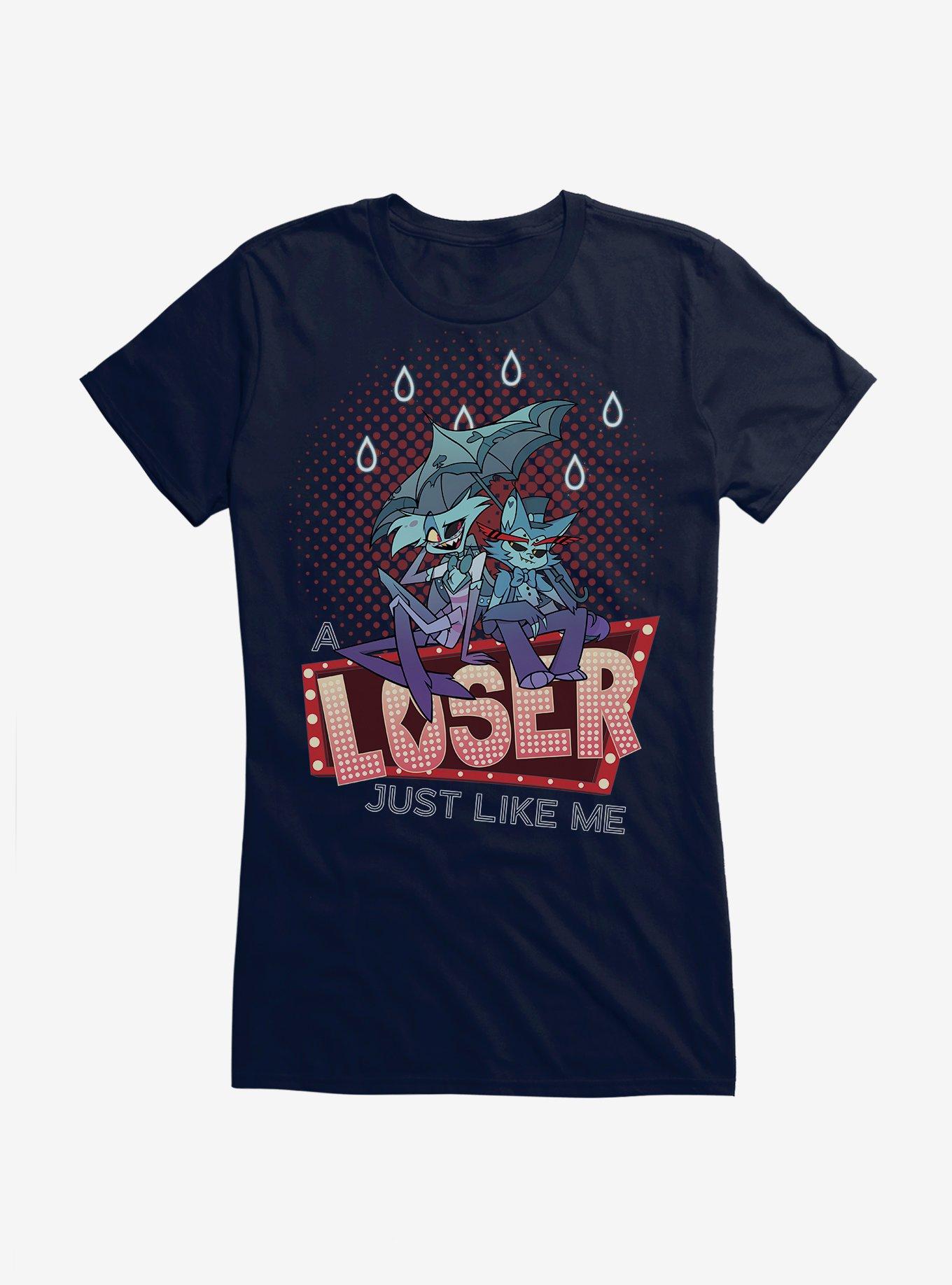 Hazbin Hotel Husk & Angel Dust Loser Girls T-Shirt, NAVY, hi-res