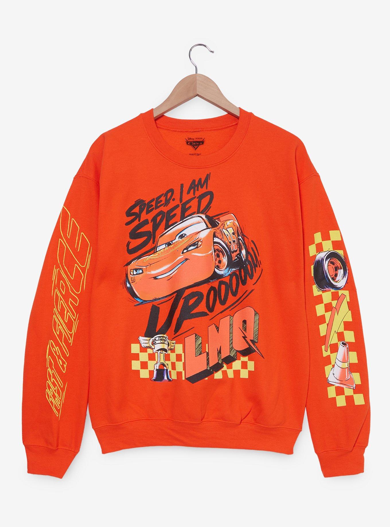 Disney Pixar Cars Lightning McQueen Portrait Women's Crewneck, RED, hi-res