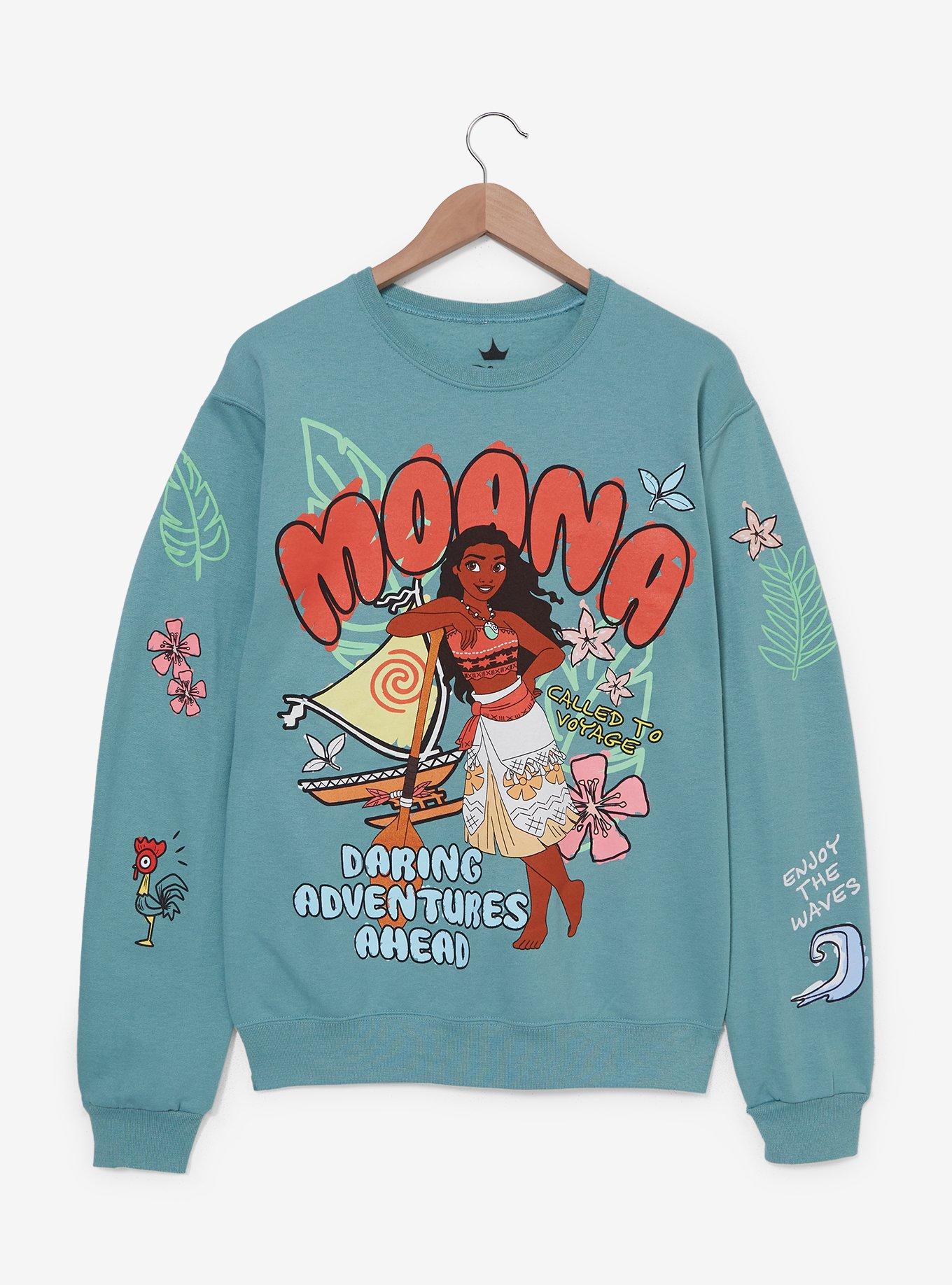 Disney Moana Doodle Portrait Women's Crewneck, , hi-res