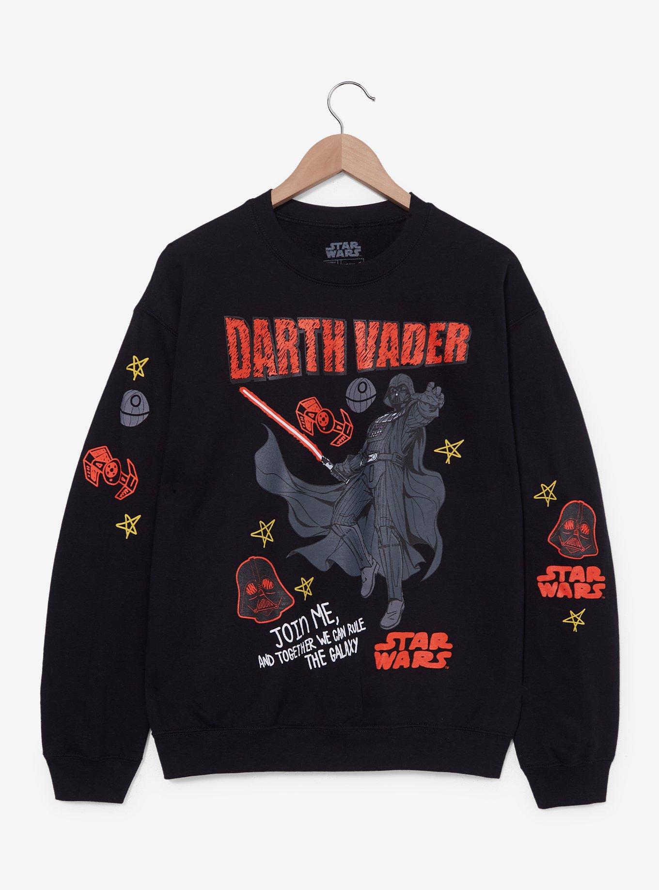 Star Wars Darth Vader Doodle Icons Women's Crewneck, , hi-res