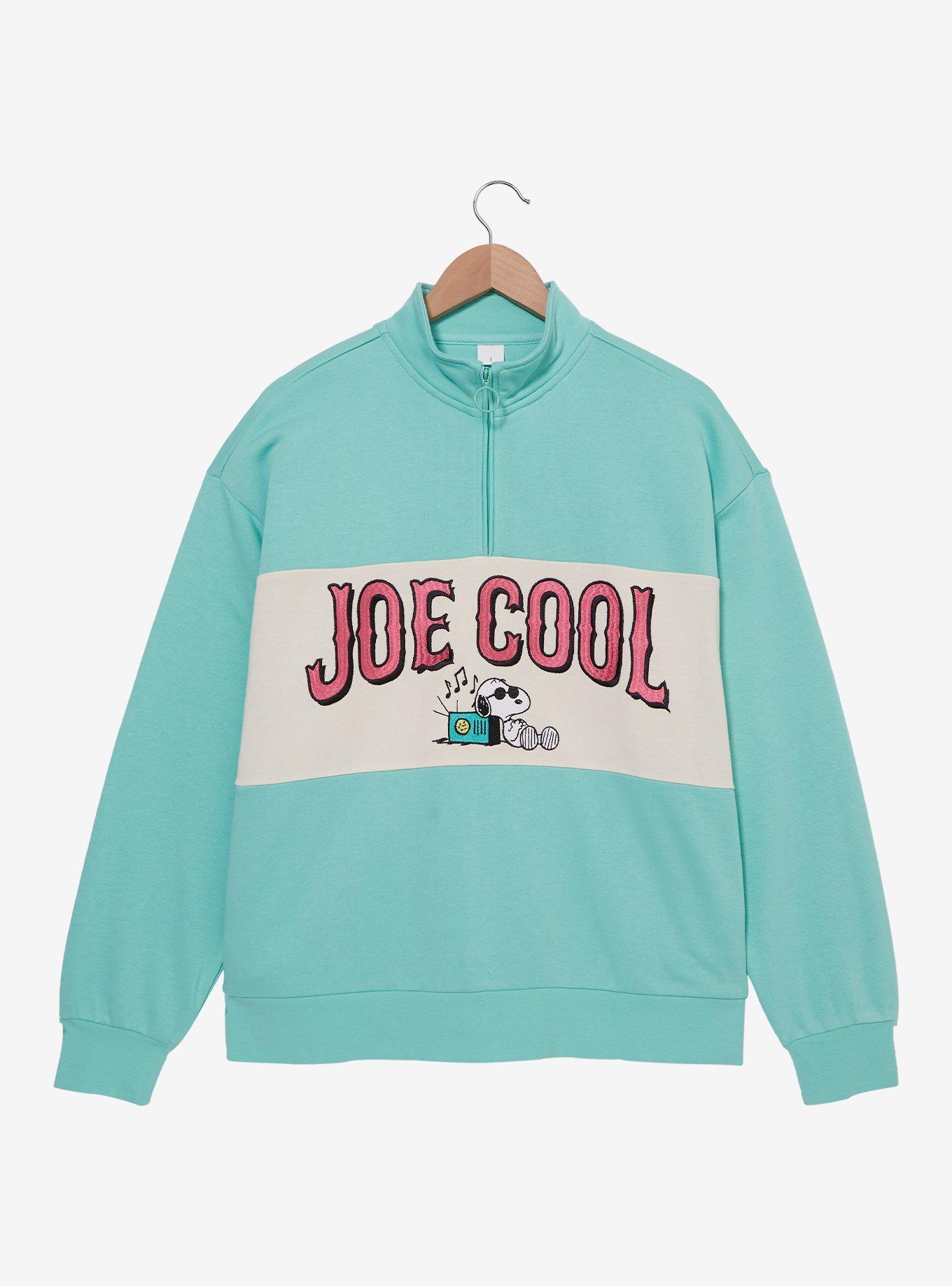Peanuts Snoopy Joe Cool Surfing Women's Plus Size Quarter Zip Crewneck - BoxLunch Exclusive, , hi-res