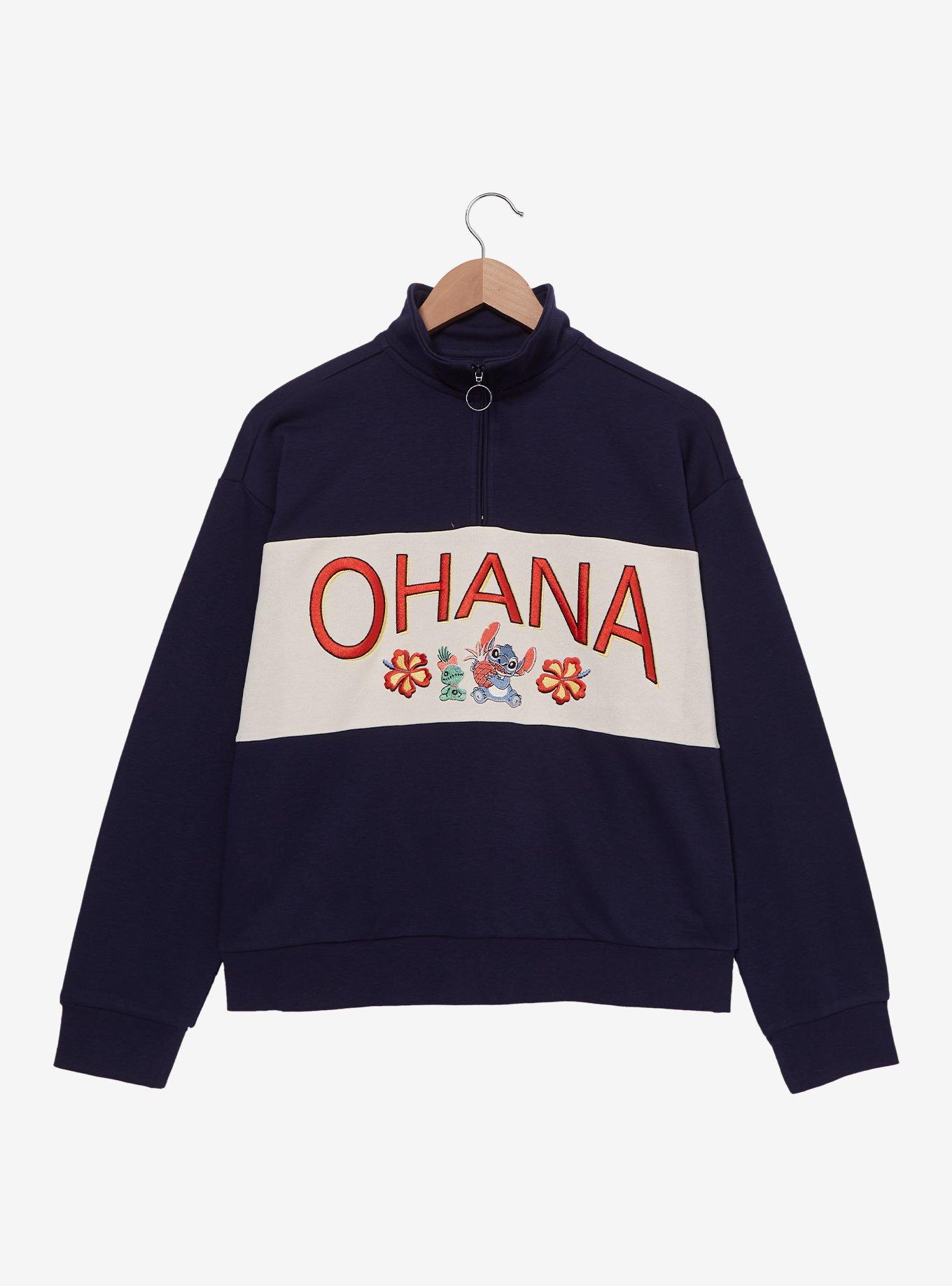 Disney Lilo & Stitch Ohana Surf's Up Women's Quarter Zip Sweatshirt — BoxLunch Exclusive, , hi-res