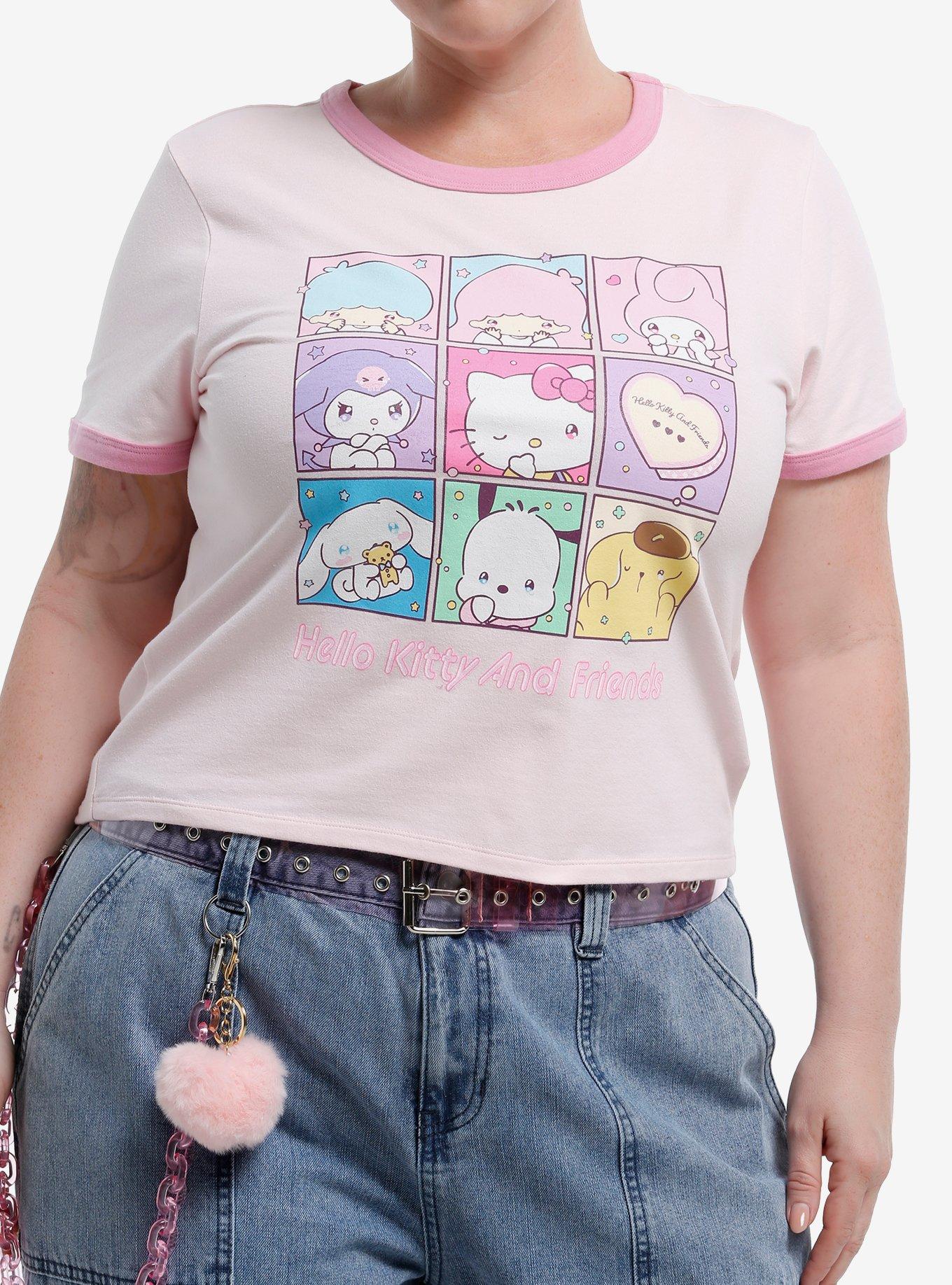 Hello Kitty And Friends Missing You Girls Ringer Baby T-Shirt Plus Size, , hi-res