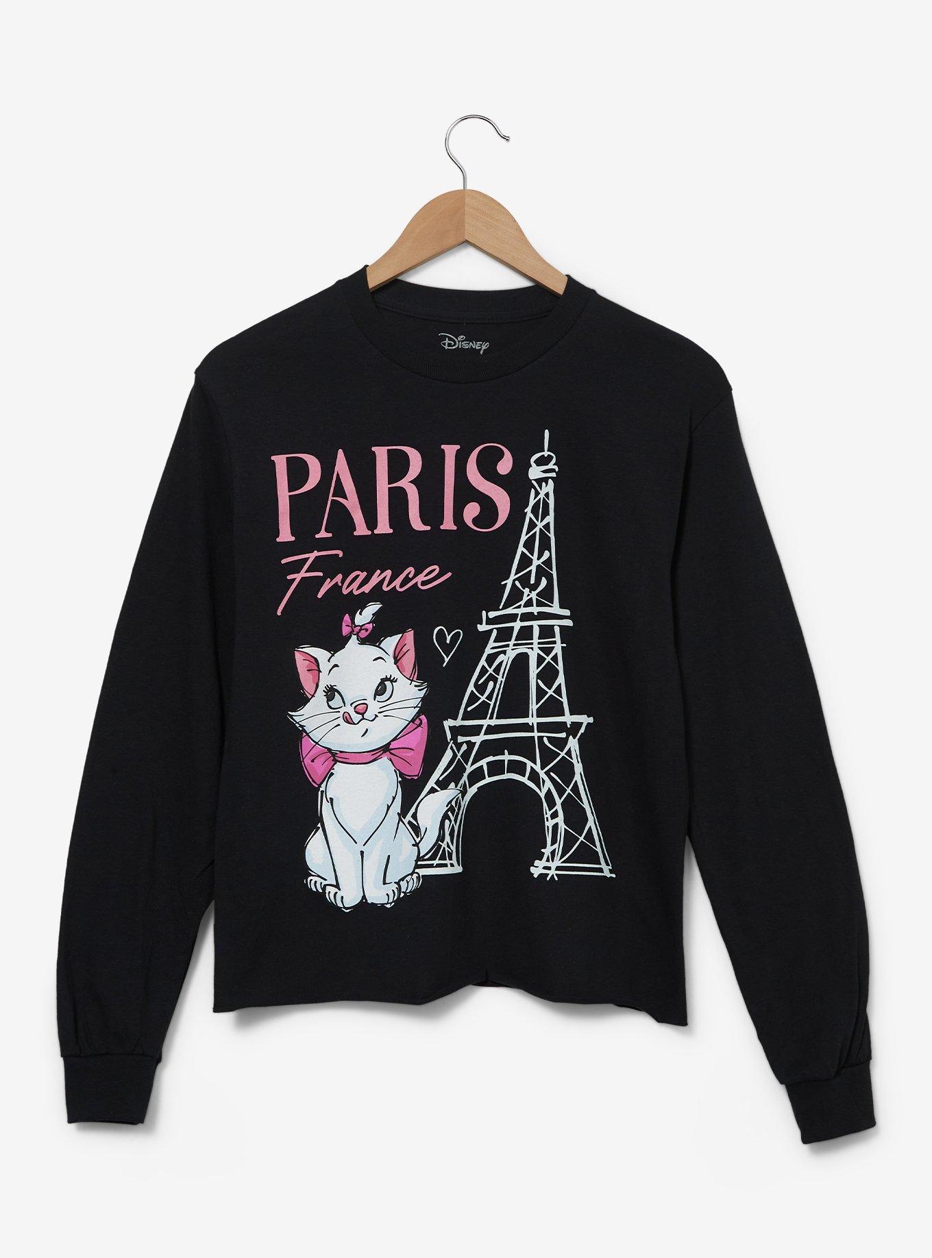 Disney The Aristocats Marie Eiffel Tower Women's Cropped Long Sleeve T-Shirt, , hi-res