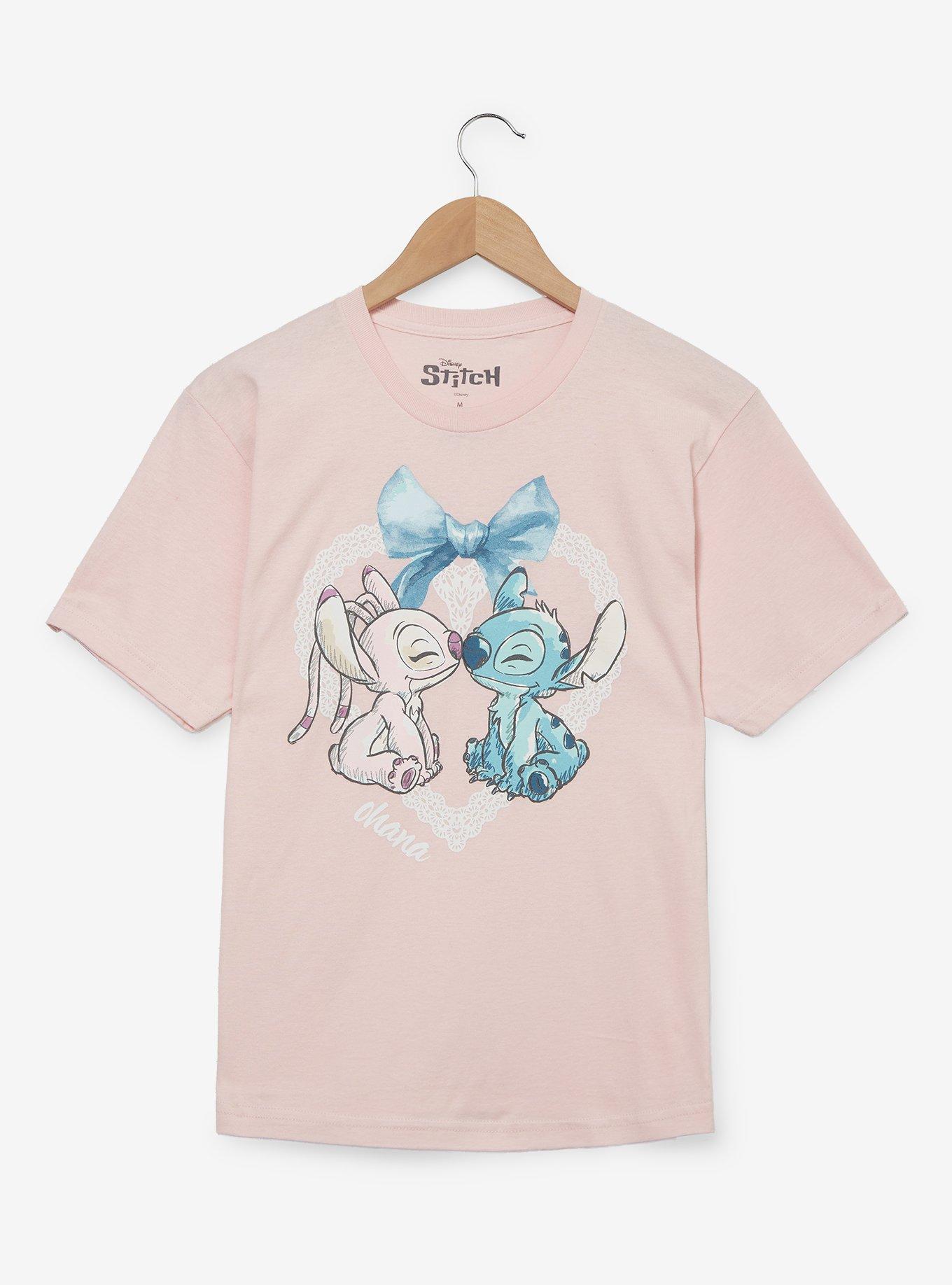 Disney Lilo & Stitch Angel & Stitch Women's Cropped T-Shirt, , hi-res