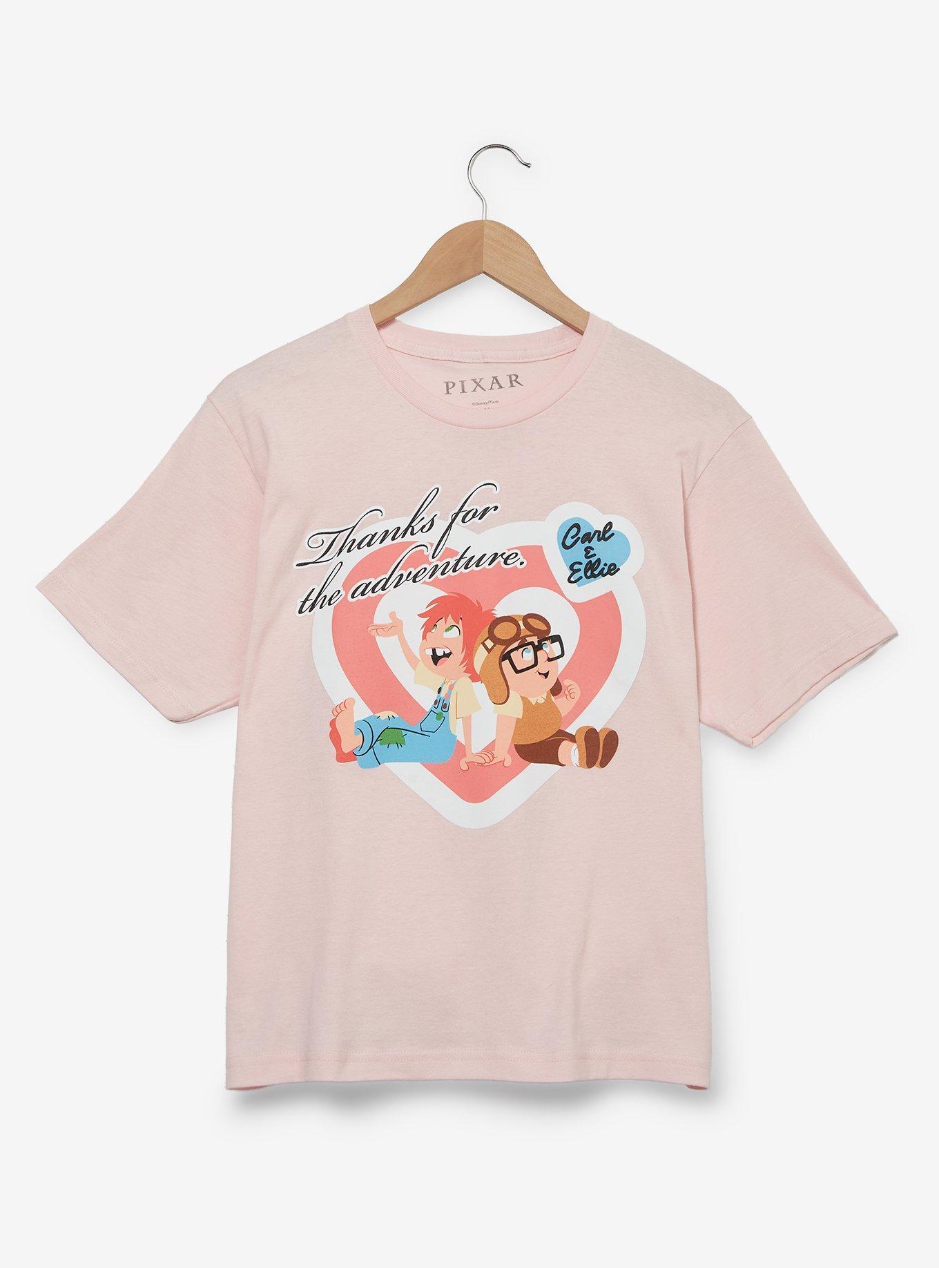 Disney Pixar Up Carl & Ellie Heart Women's Cropped T-Shirt, , hi-res