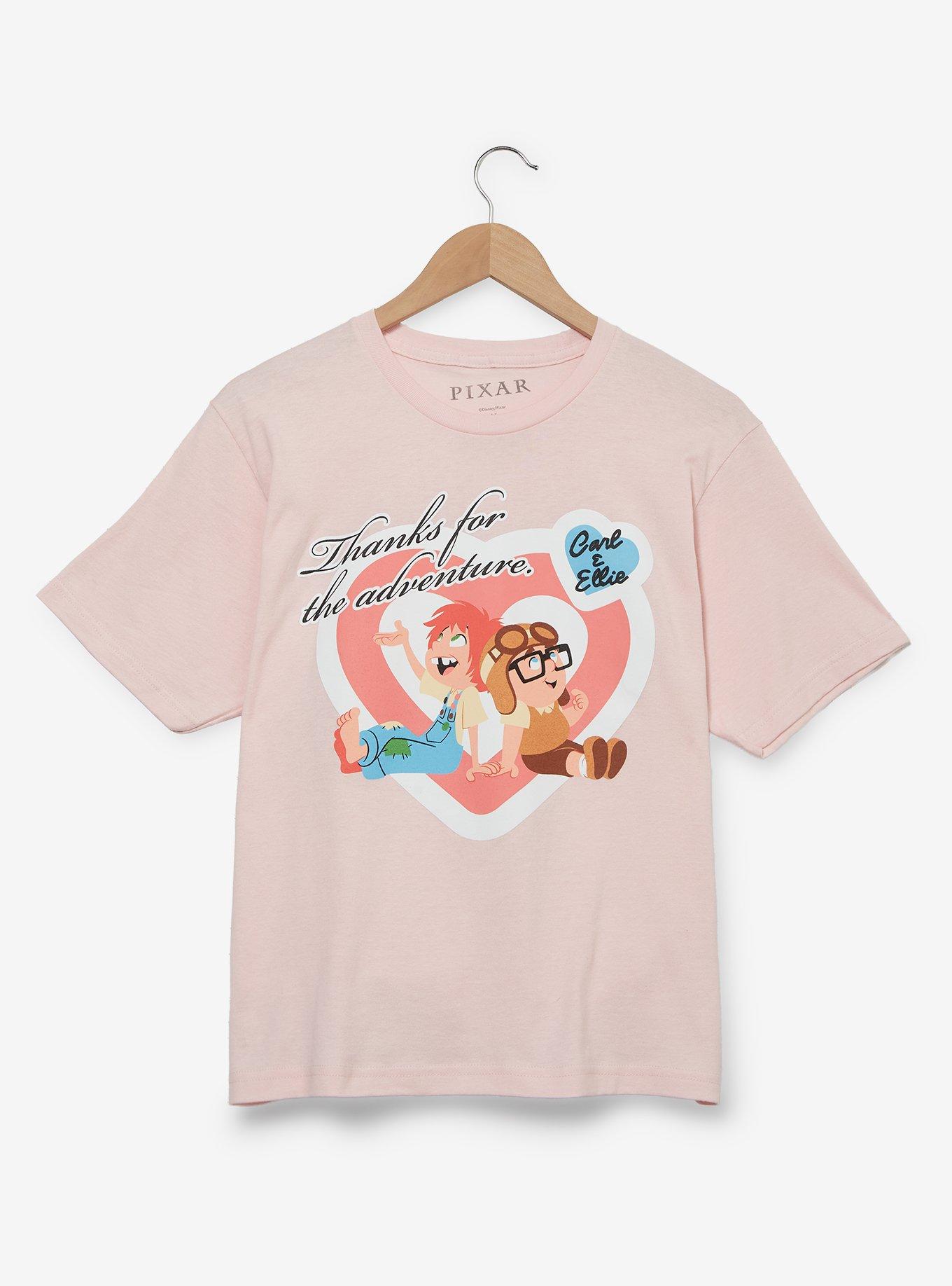 Disney Pixar Up Carl & Ellie Heart Women's Cropped T-Shirt 