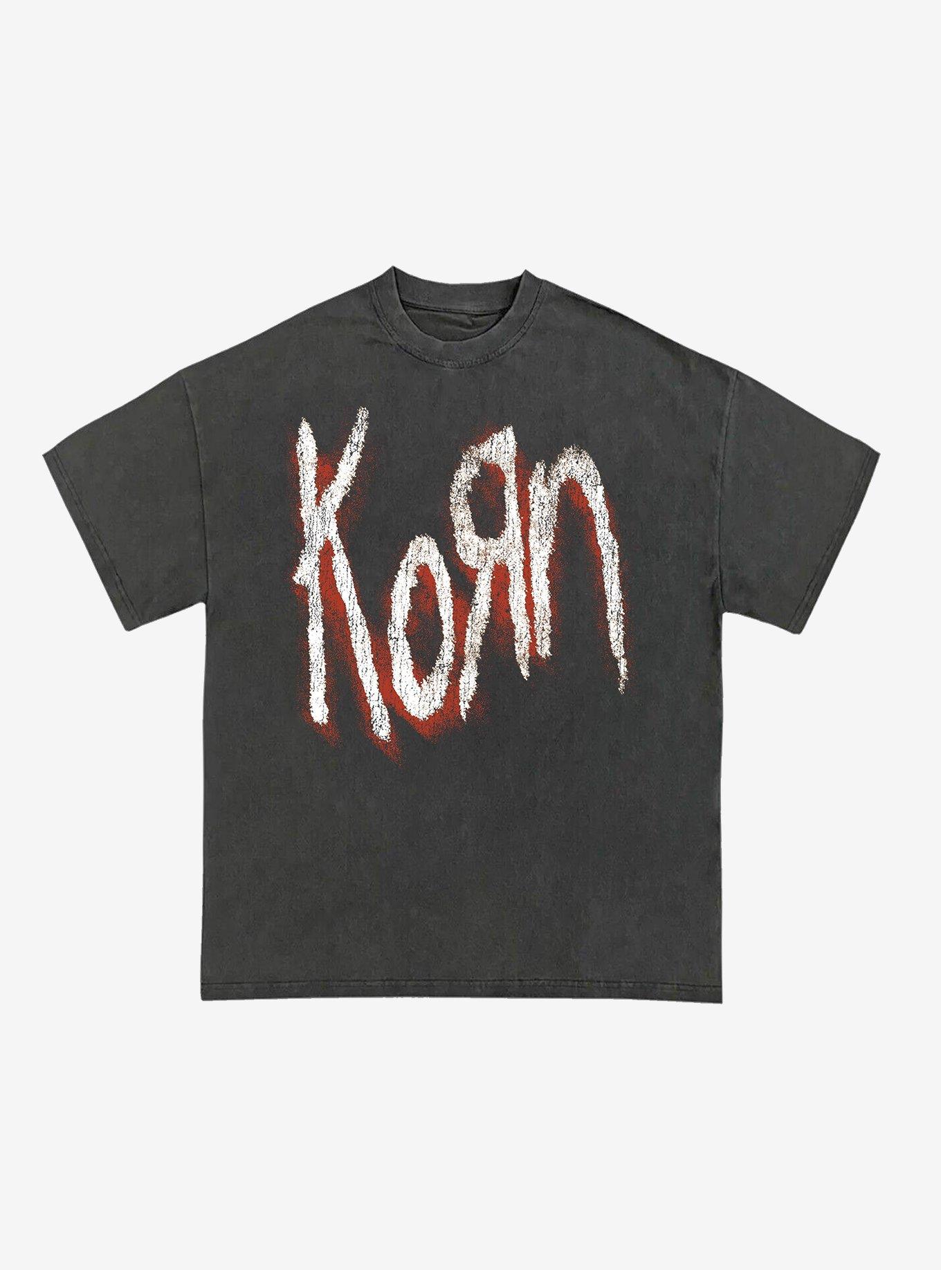 Korn Red Logo Wash T-Shirt, , hi-res