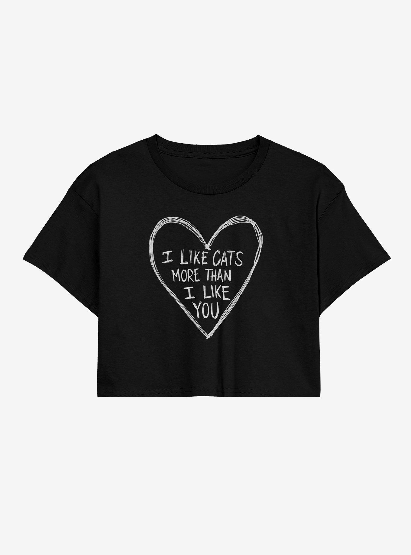 I Like Cats Girls Crop T-Shirt, , hi-res