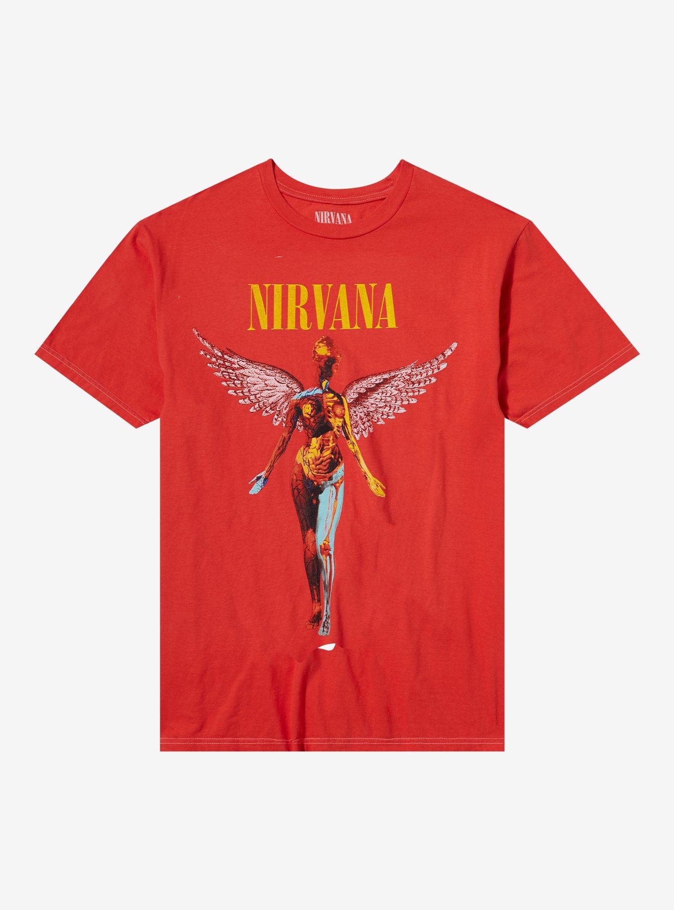 Nirvana In Utero Orange Pigment-Dyed T-Shirt, ORANGE, hi-res