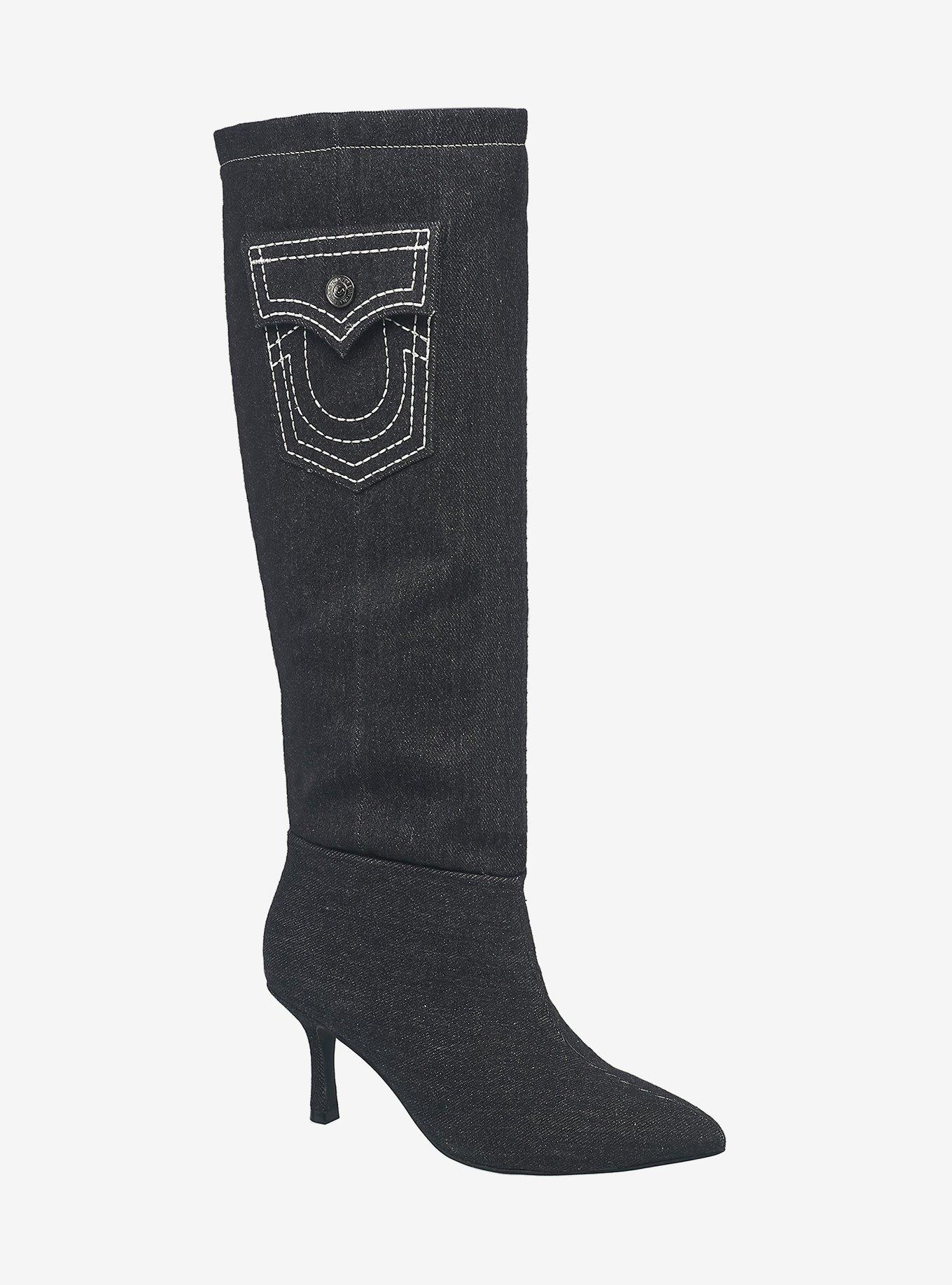 Tall Denim Boot Dark Hot Topic