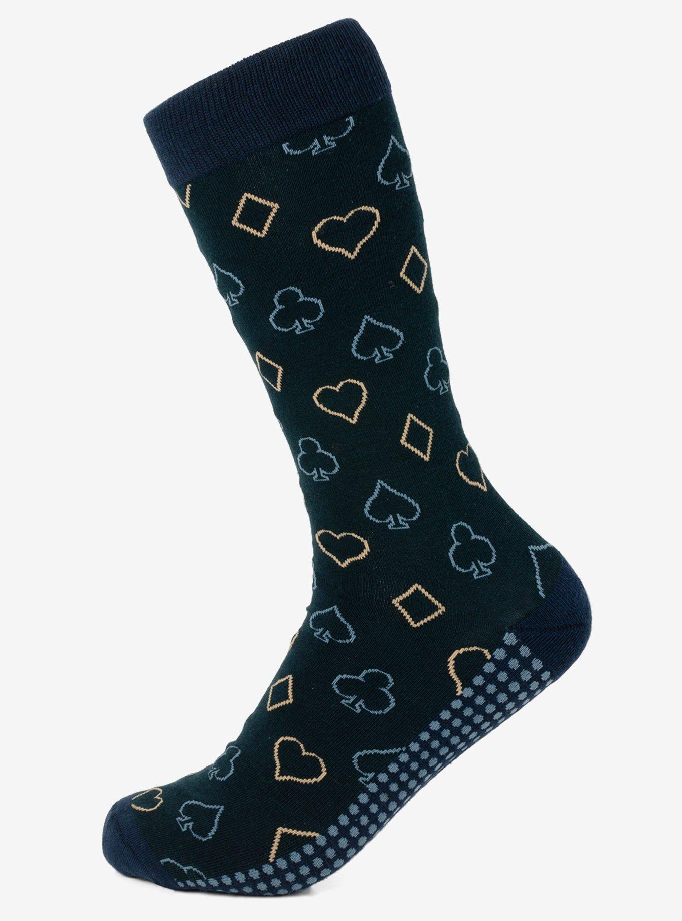 Card Suits Casino Blue Men's Socks, , hi-res