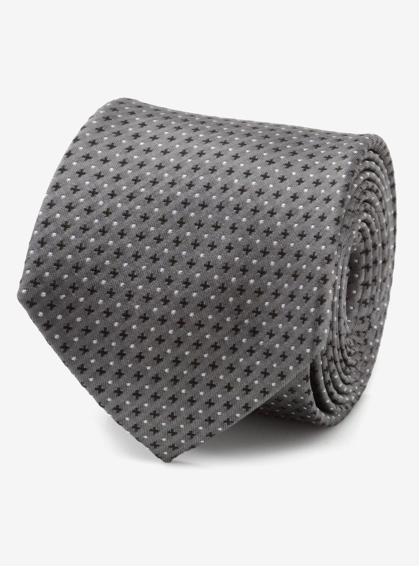 Gray Cross Dot Silk Tie, , hi-res