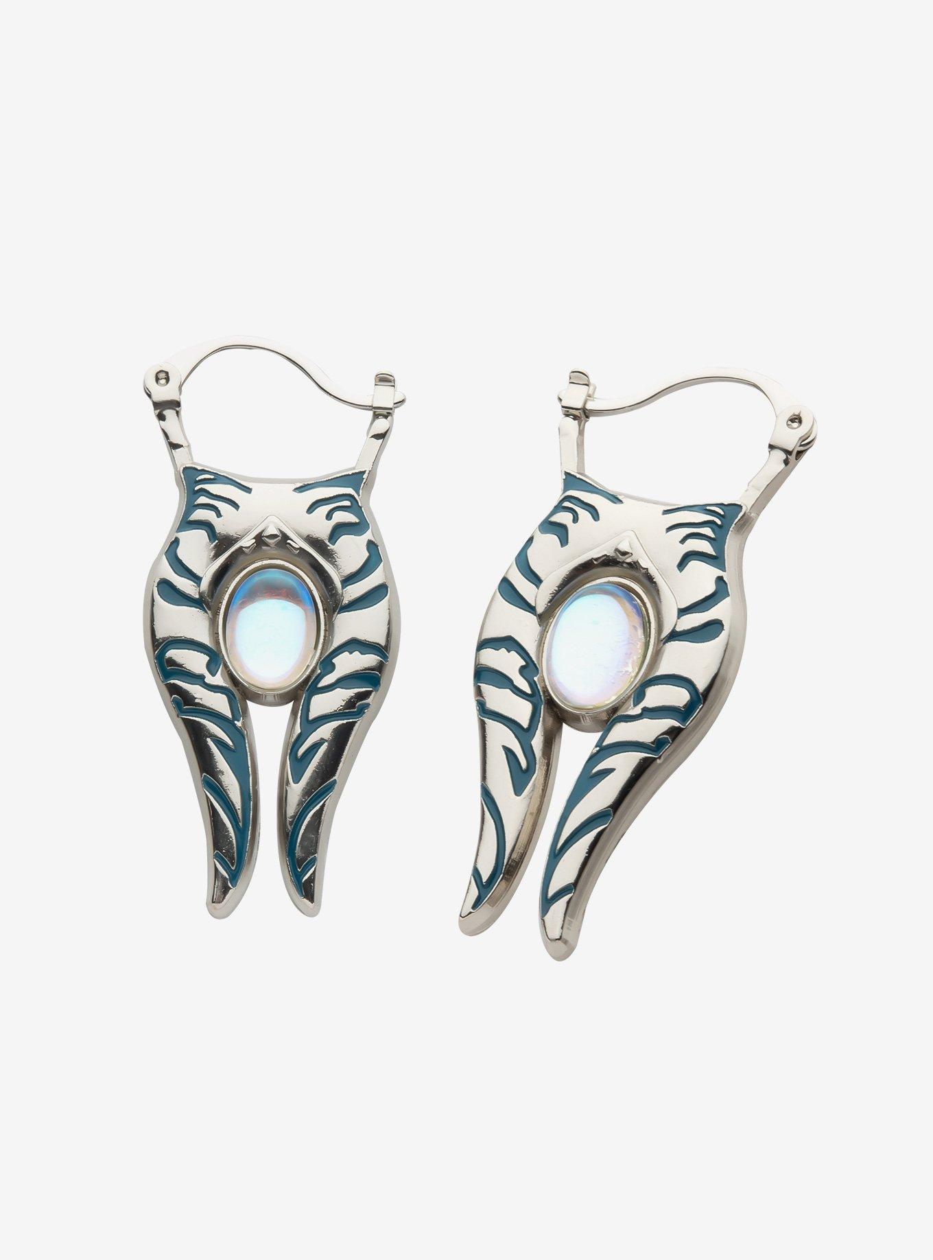 Star Wars Ahsoka Opal 3D Hoops Earrings, , hi-res